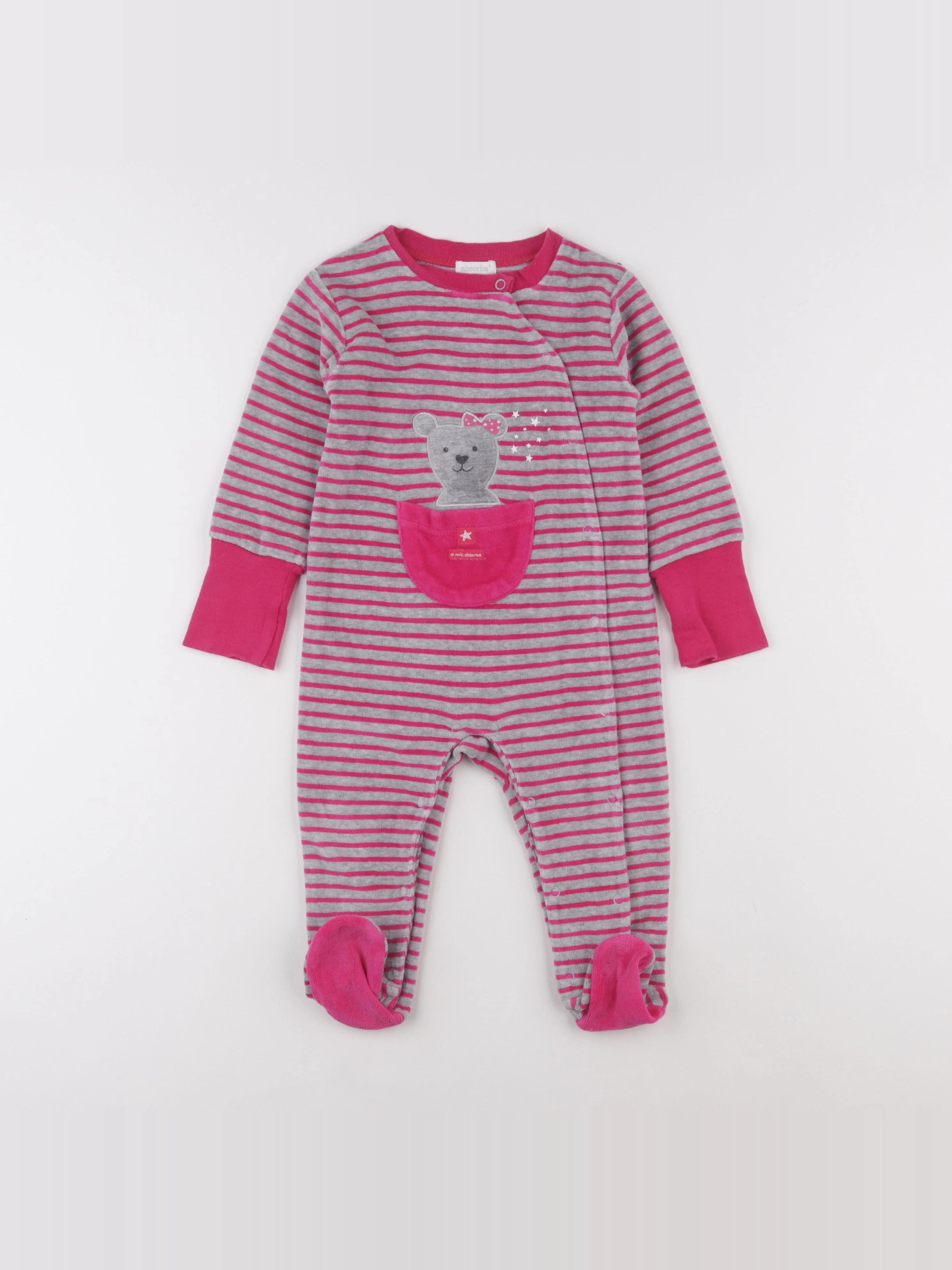 Absorba - pyjama velours rose - 18 mois
