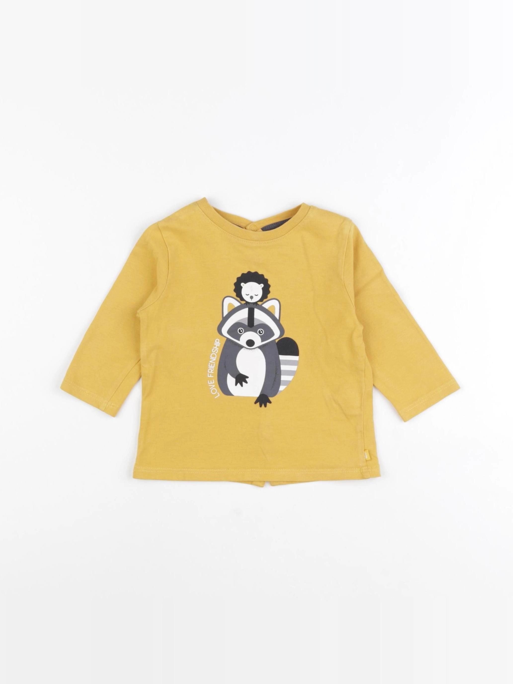Obaïbi - tee-shirt jaune - 6 mois