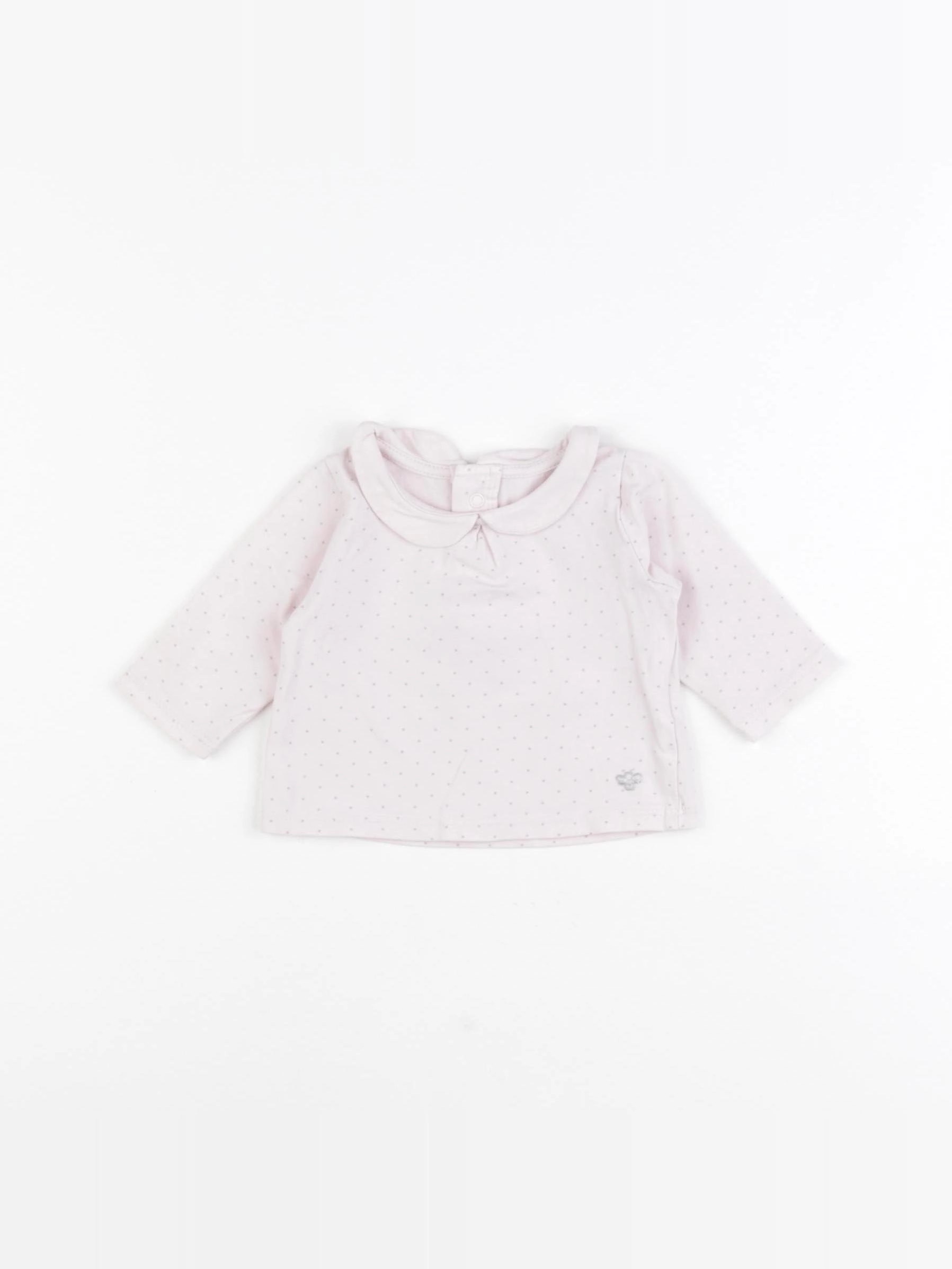 Obaïbi - tee-shirt argent, rose - 1 mois