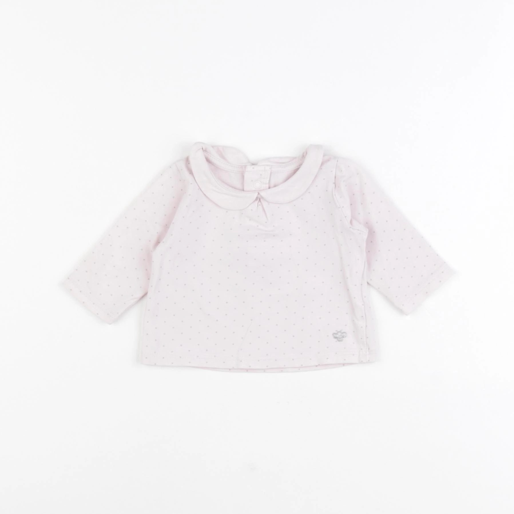 Obaïbi - tee-shirt argent, rose - 1 mois