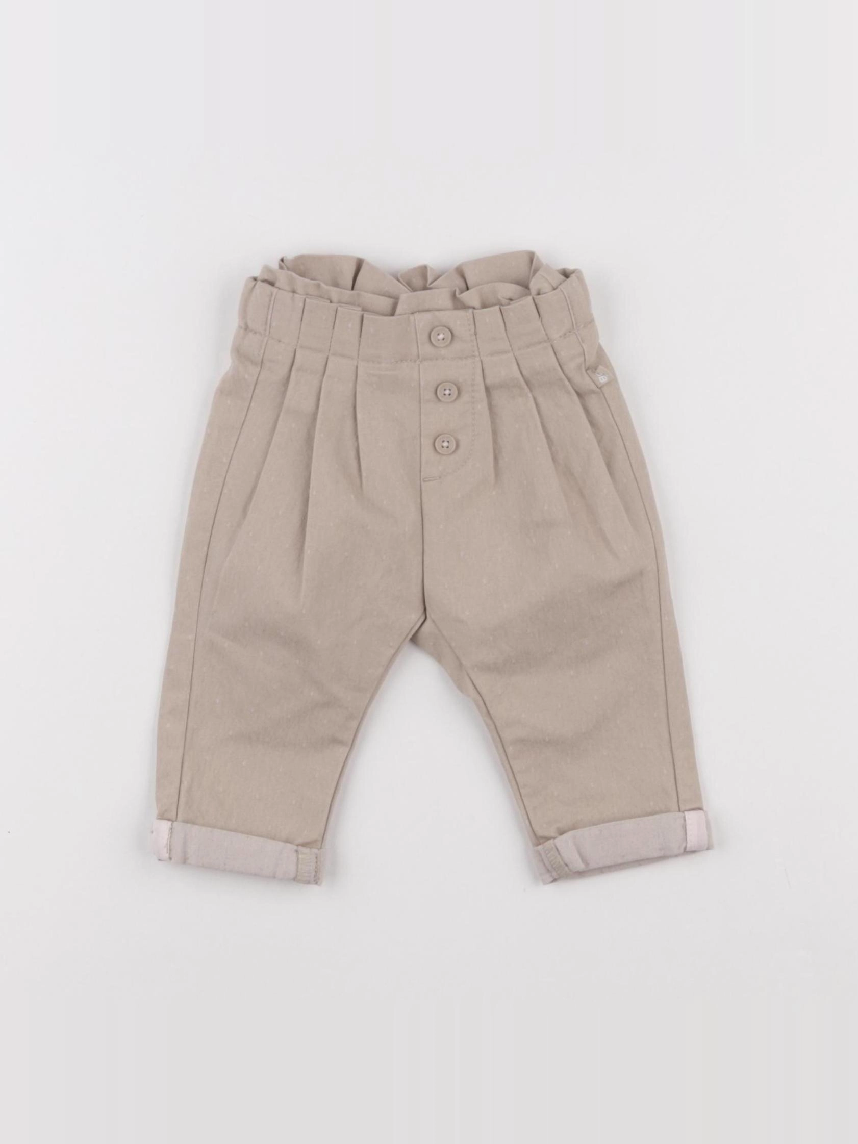 Obaïbi - pantalon beige - 3 mois