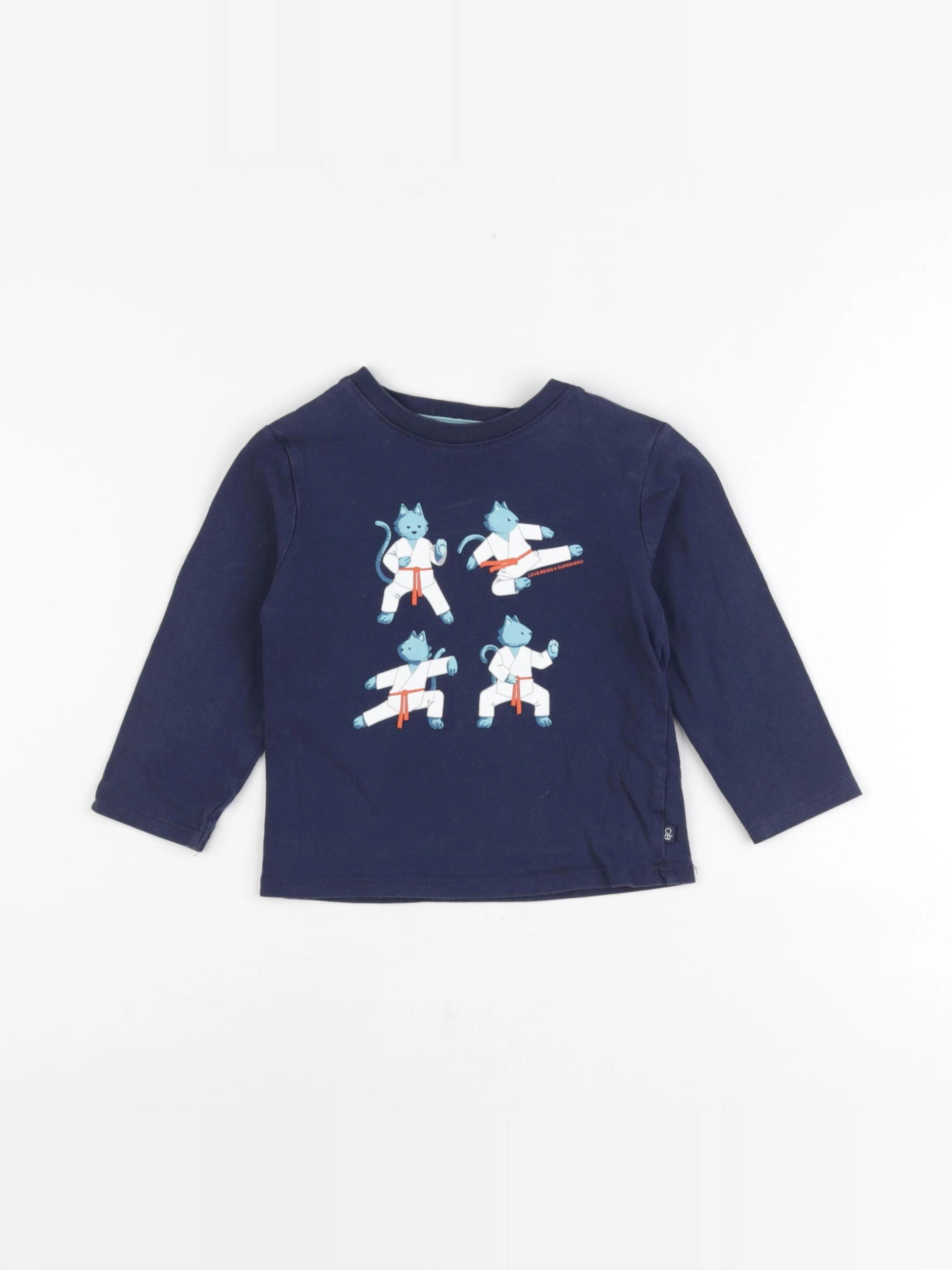 Obaïbi - tee-shirt bleu - 24 mois