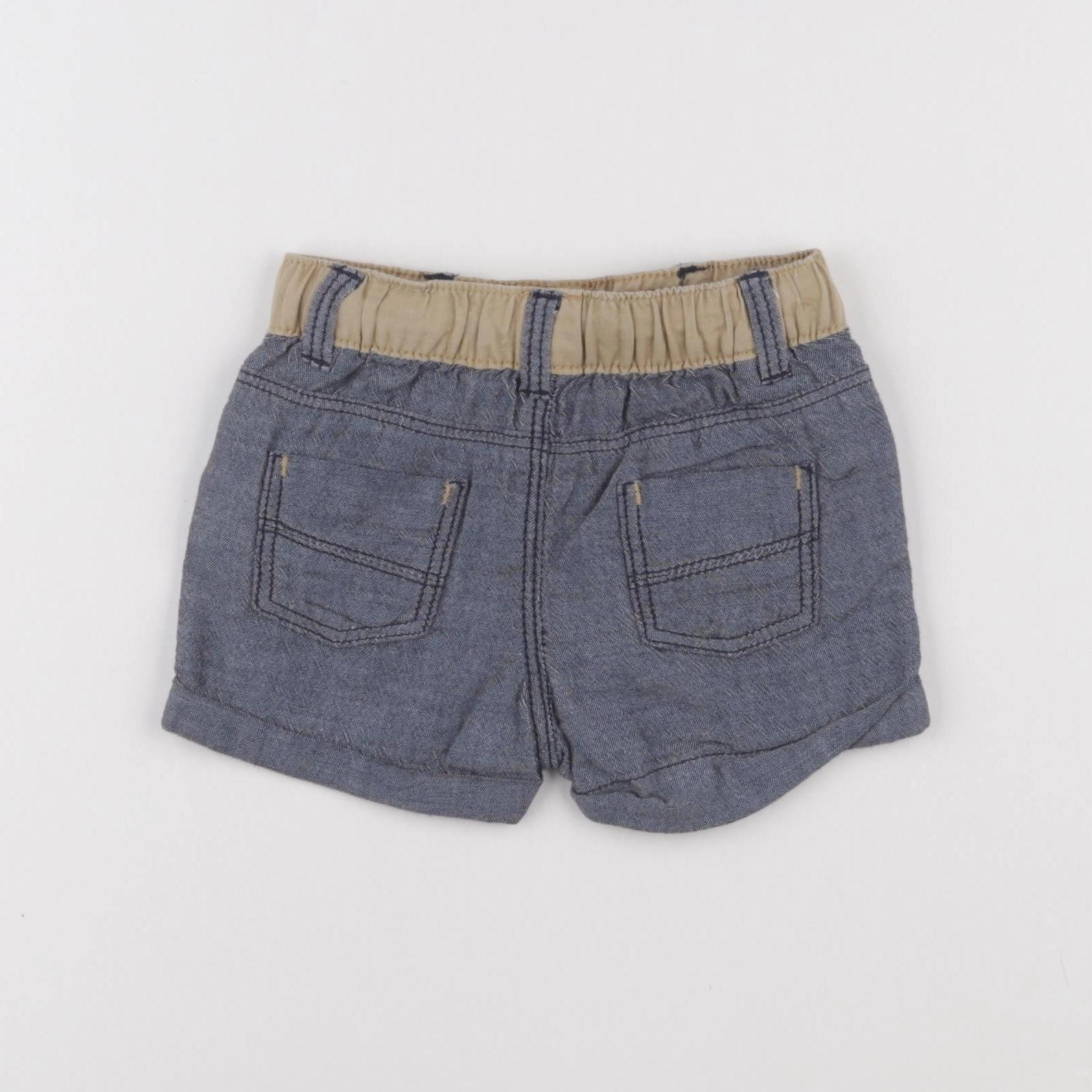 Obaïbi - short bleu - 6 mois