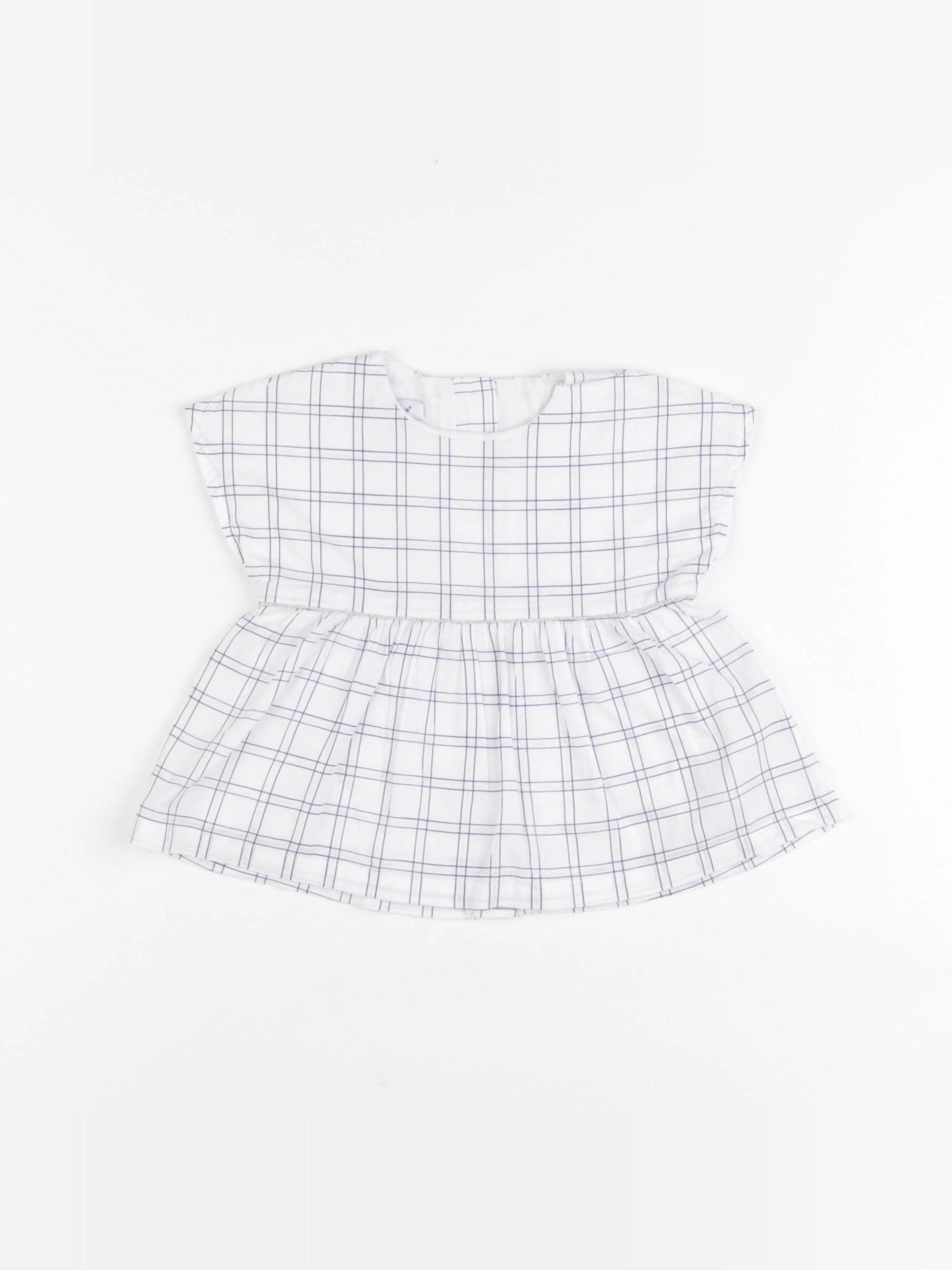 Absorba - robe blanc, bleu, argent - 9 mois