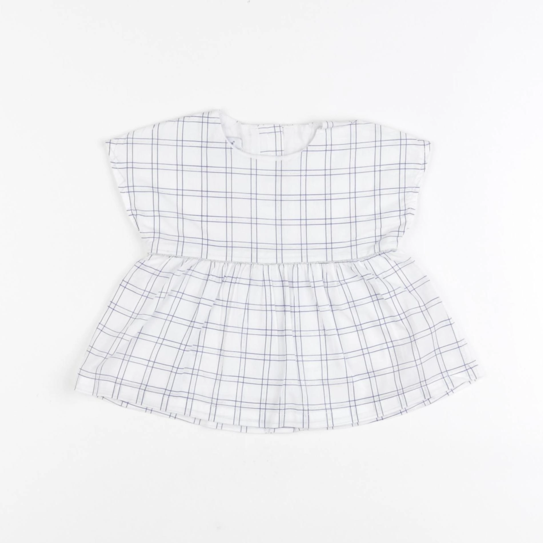 Absorba - robe blanc, bleu, argent - 9 mois