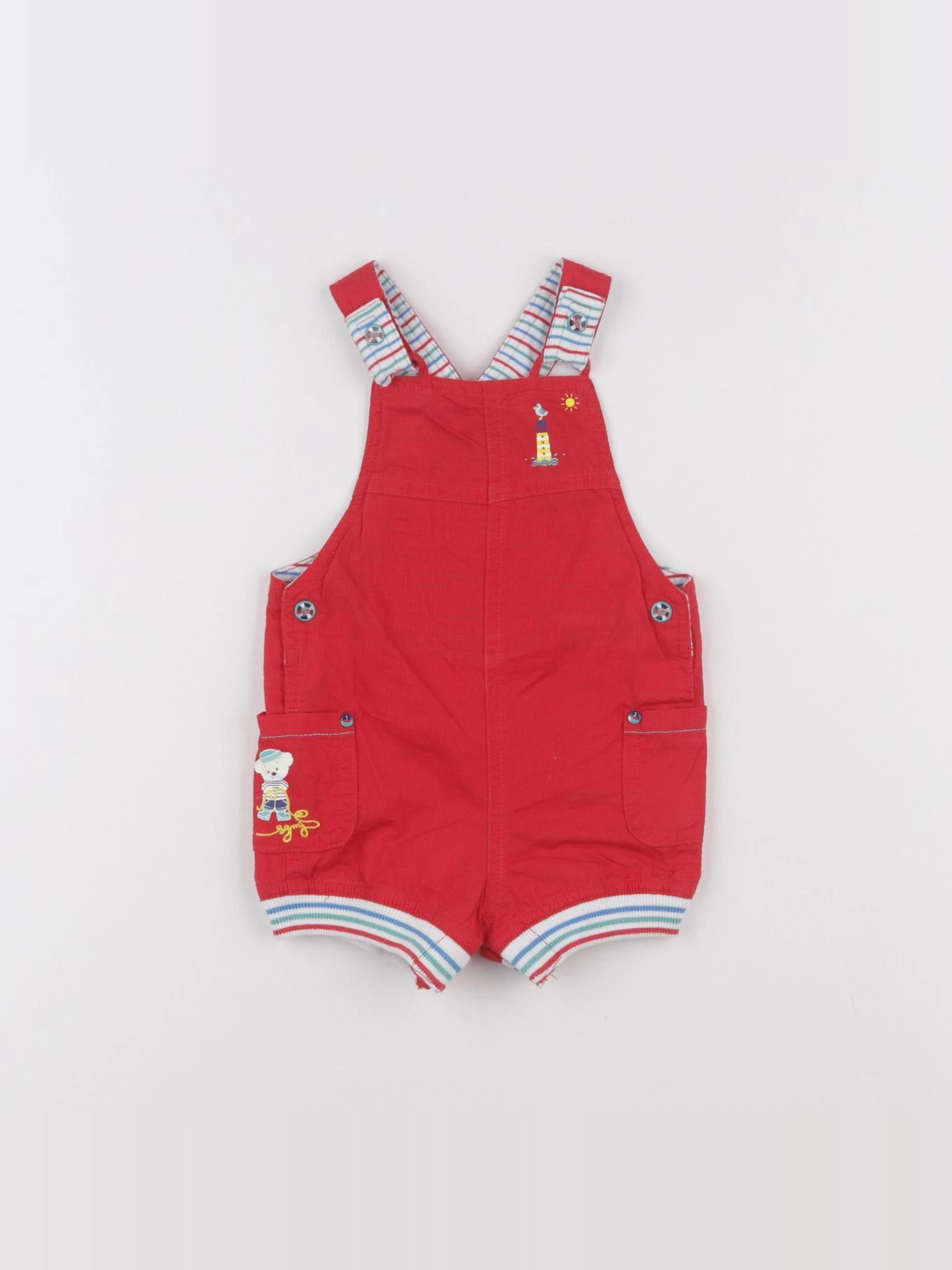 Sergent Major - salopette rouge - 3 mois