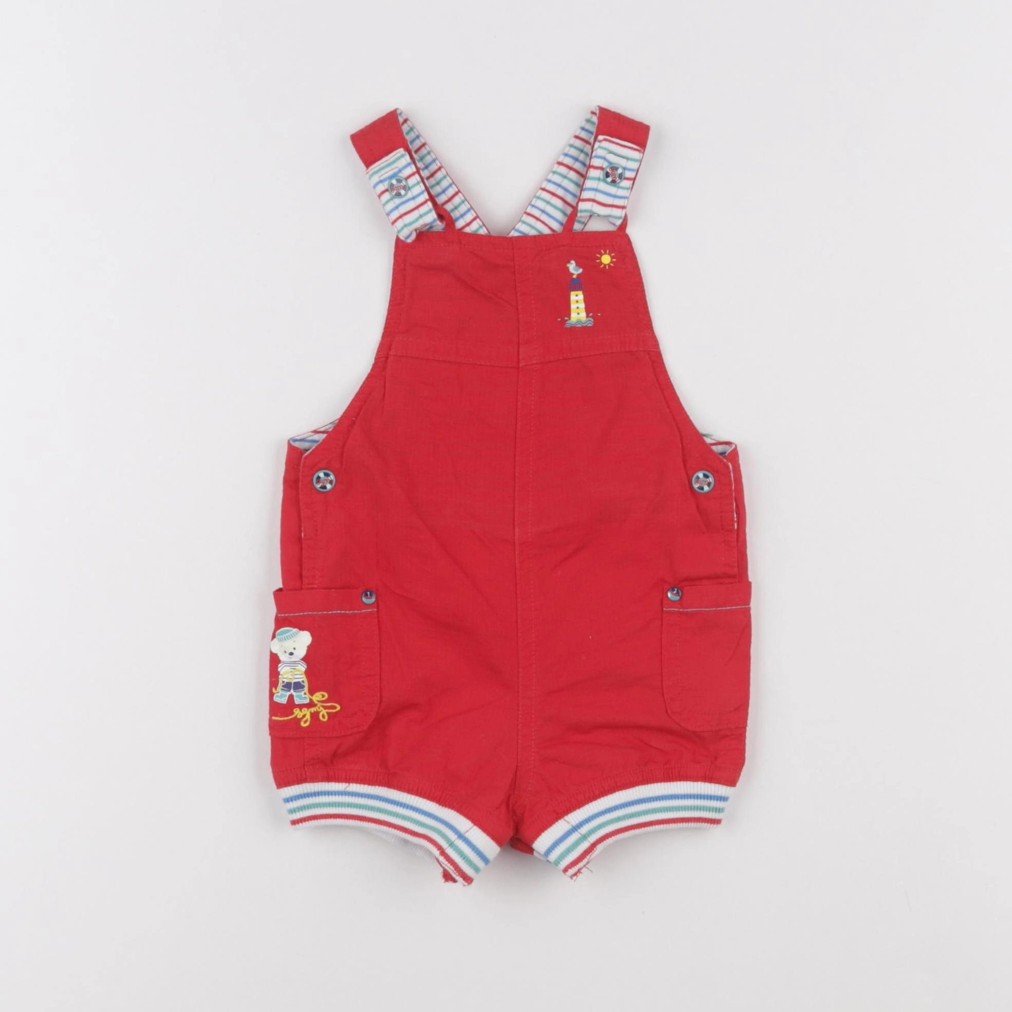 Sergent Major - salopette rouge - 3 mois