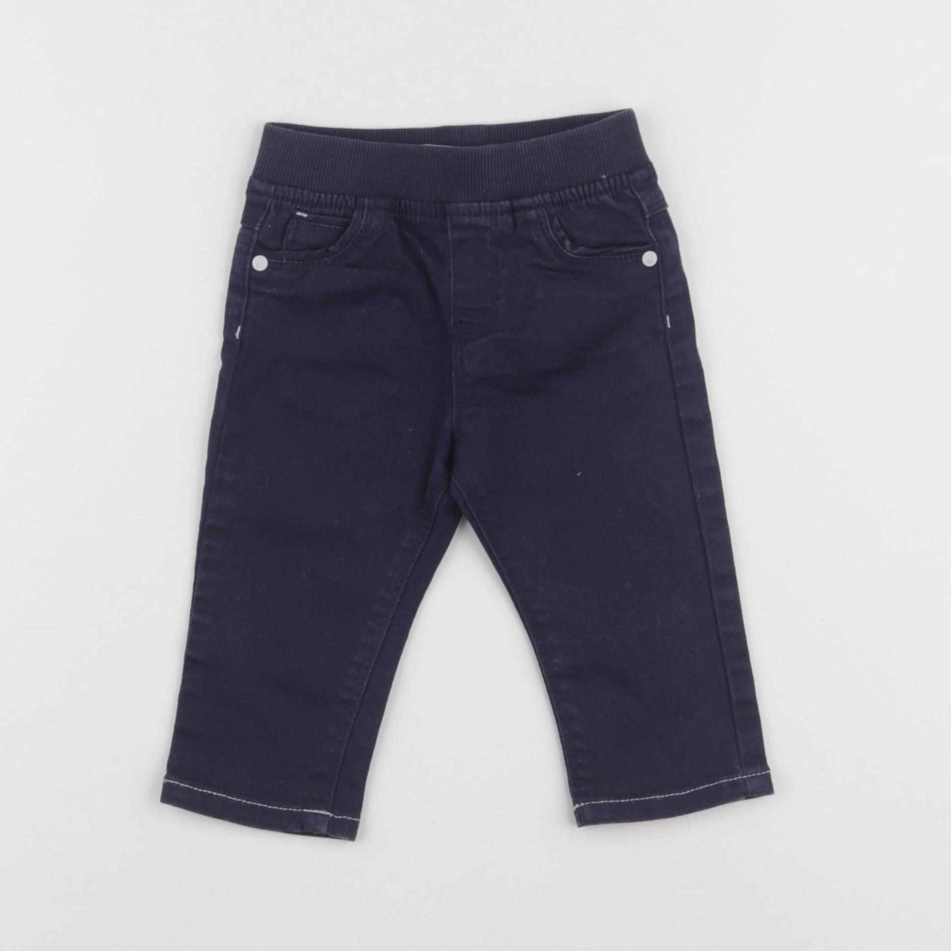 Obaïbi - pantalon bleu - 6 mois