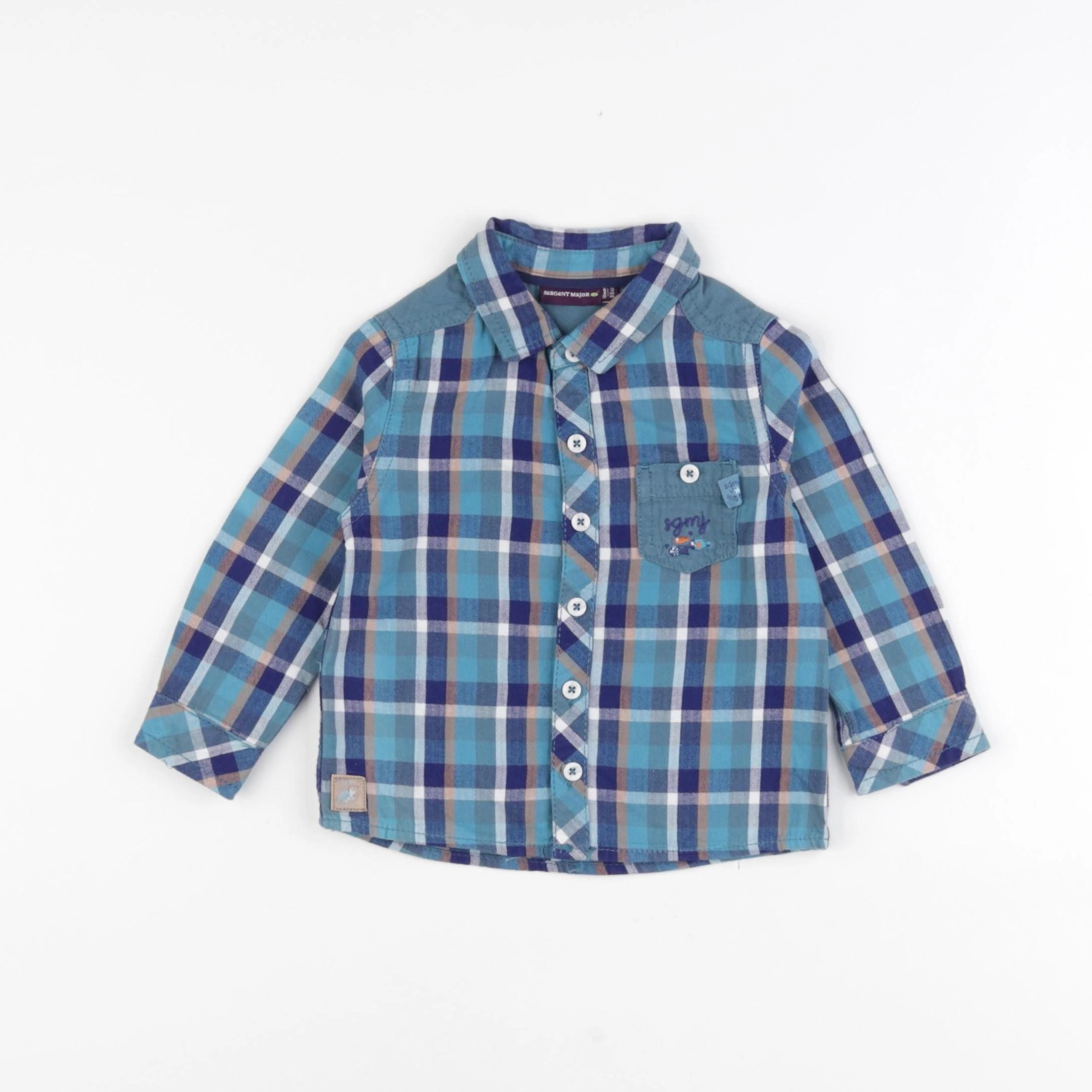 Sergent Major - chemise bleu - 18 mois