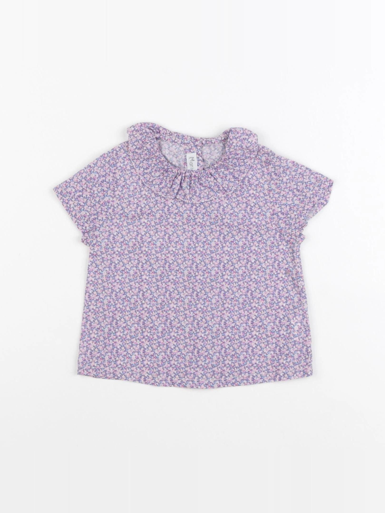 Marie Puce - blouse violet - 6 mois
