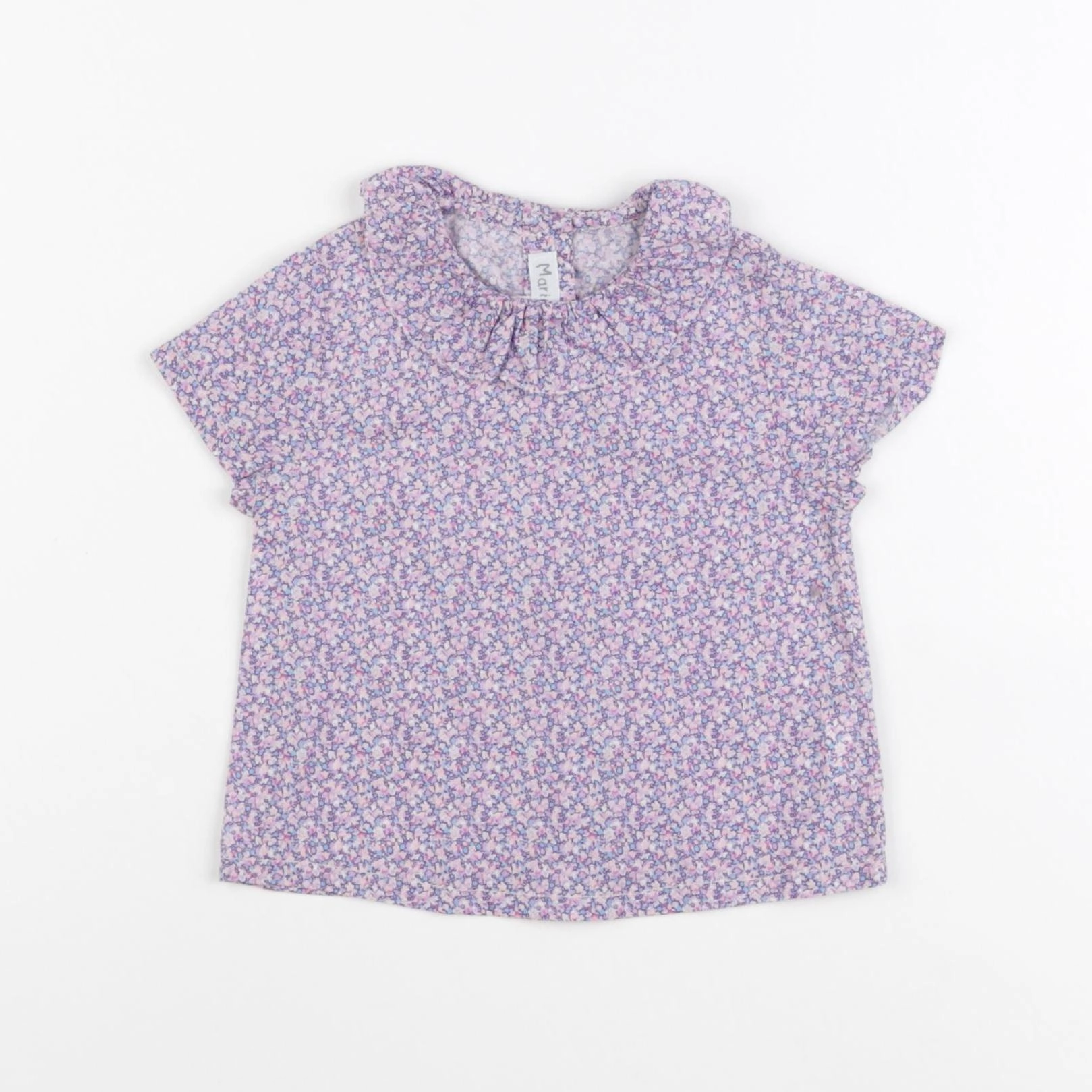 Marie Puce - blouse violet - 6 mois