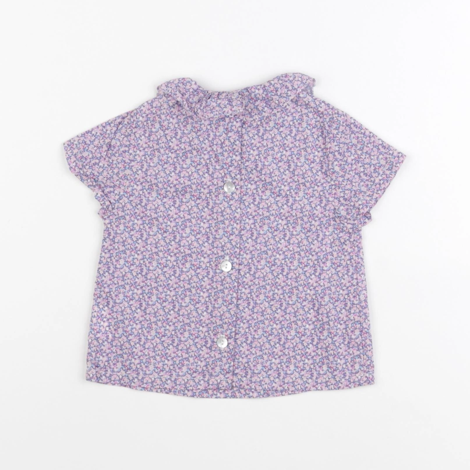 Marie Puce - blouse violet - 6 mois