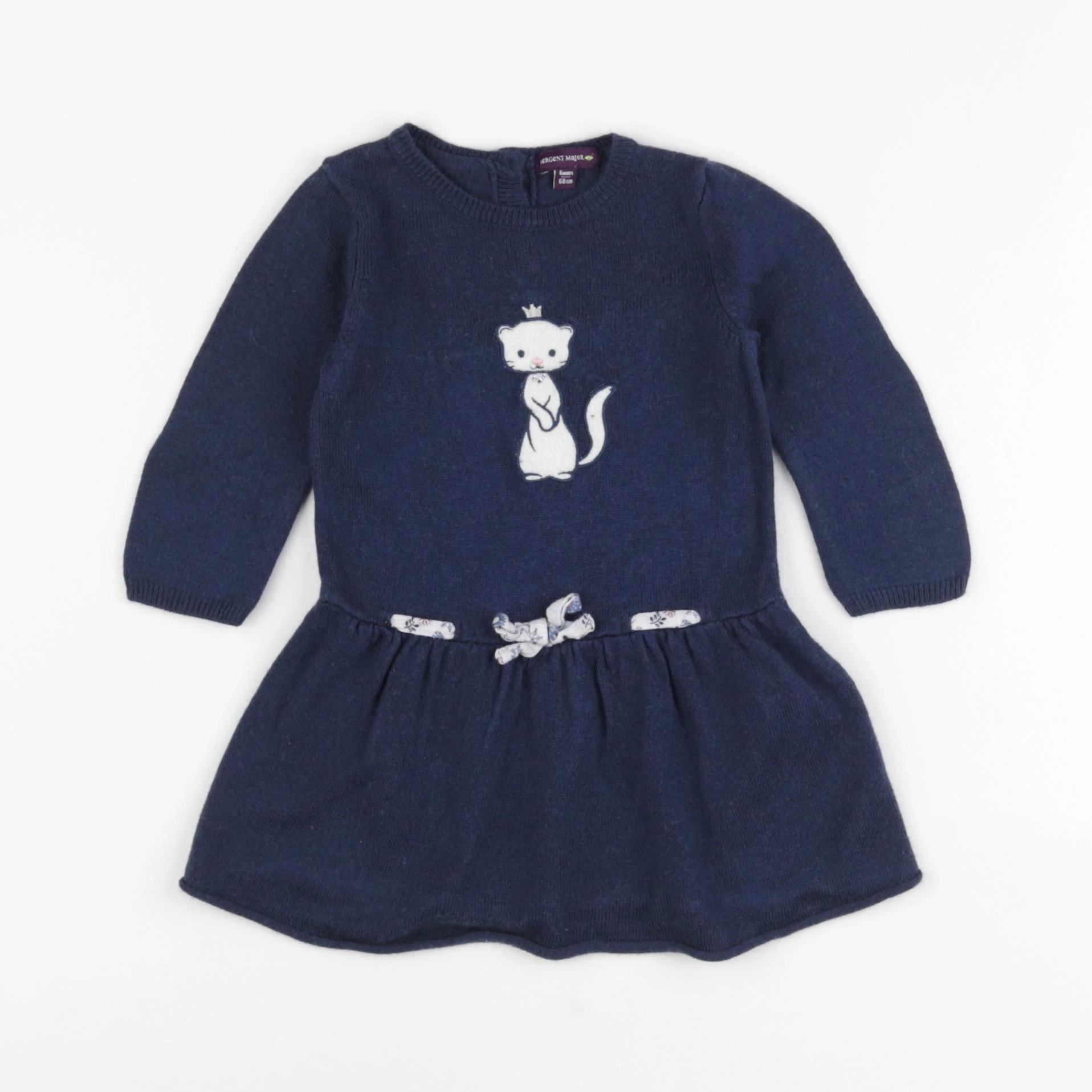 Sergent Major - robe bleu - 6 mois