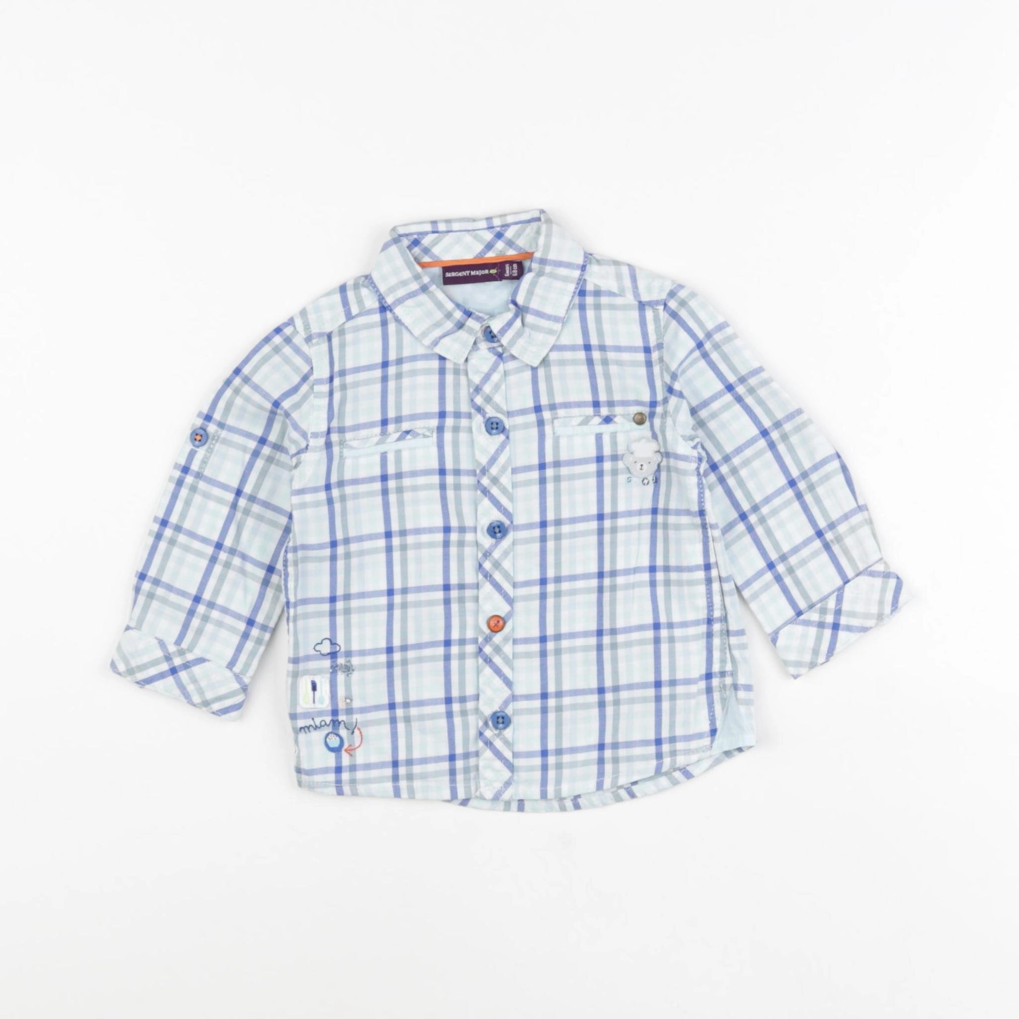 Sergent Major - chemise bleu - 6 mois