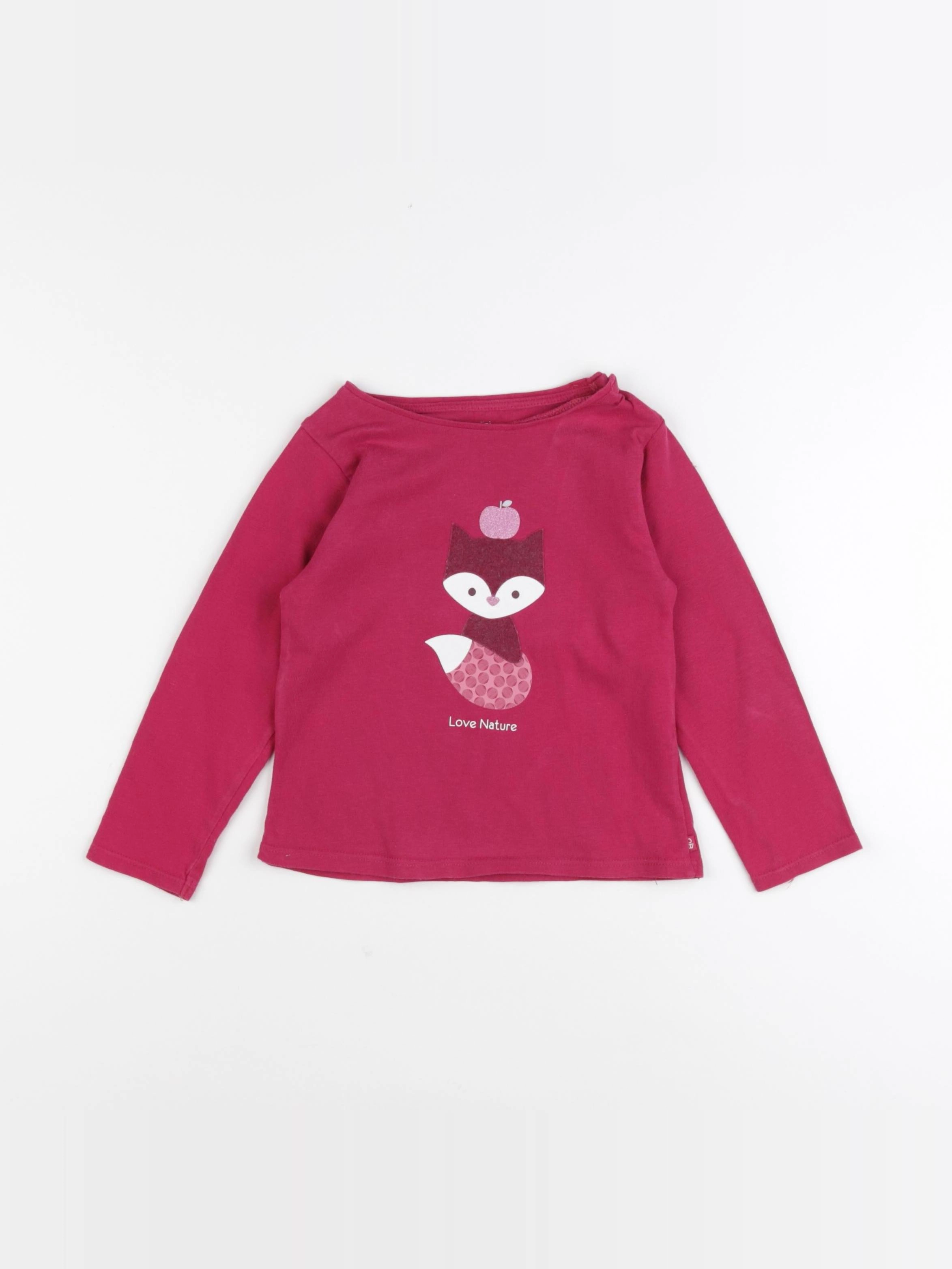 Obaïbi - tee-shirt rose - 36 mois