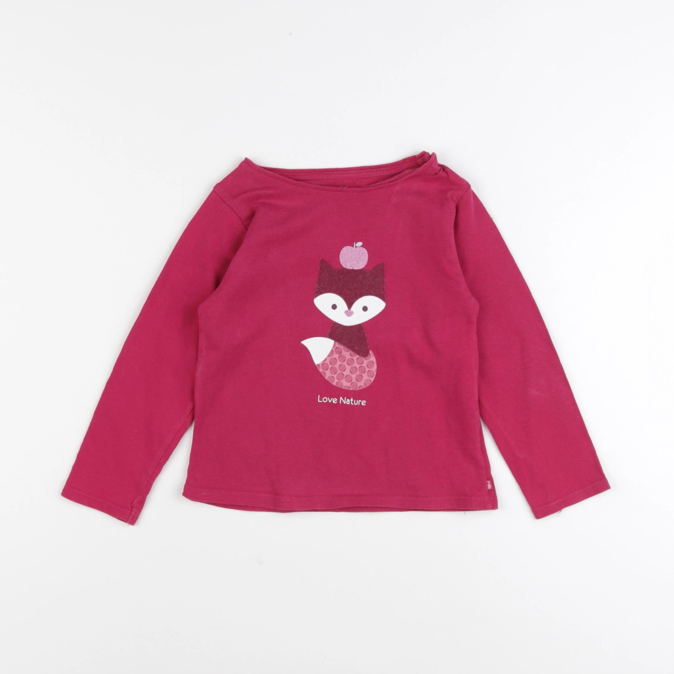 Obaïbi - tee-shirt rose - 36 mois