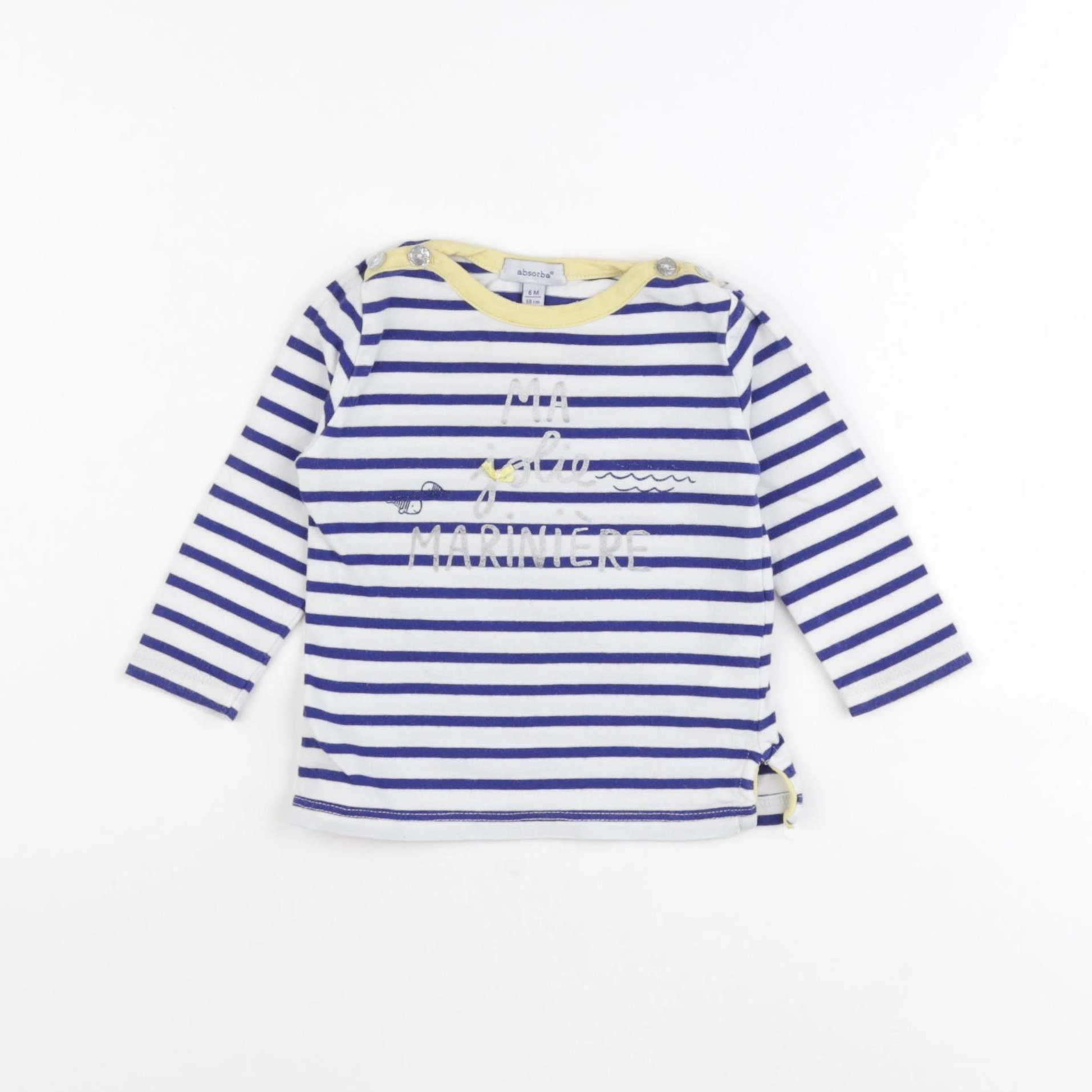 Absorba - tee-shirt bleu, argent - 6 mois