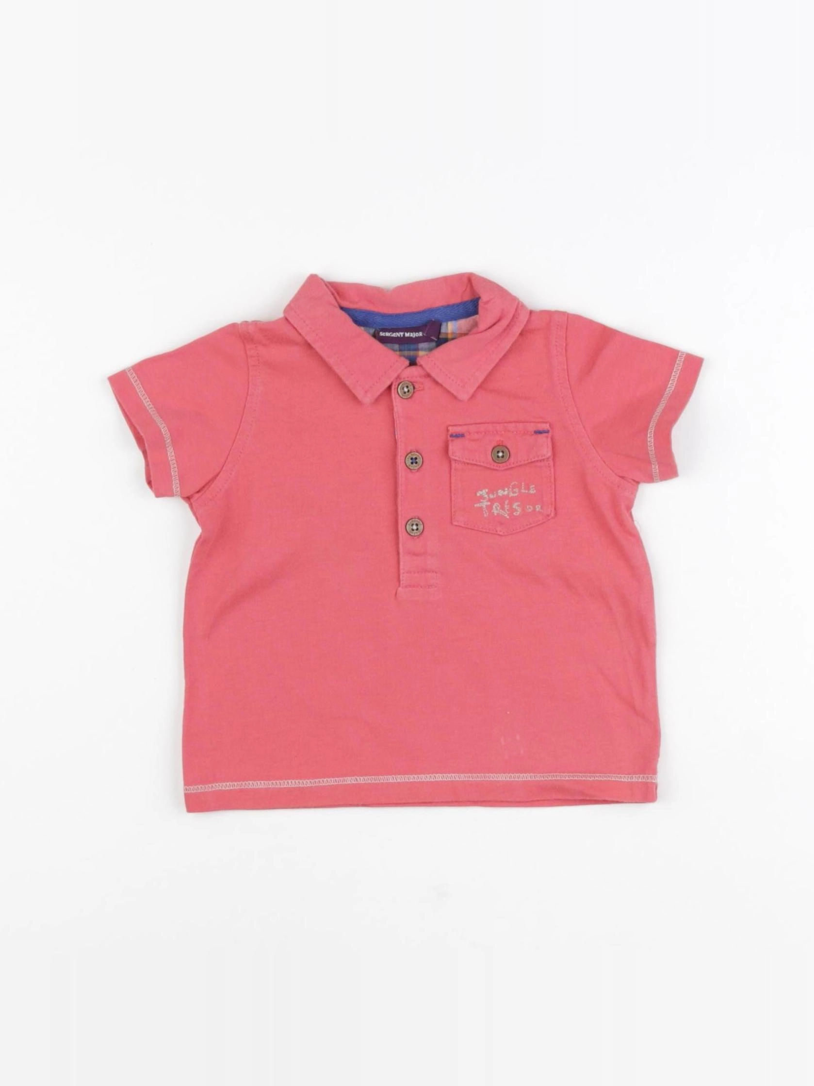 Sergent Major - tee-shirt rouge - 6 mois