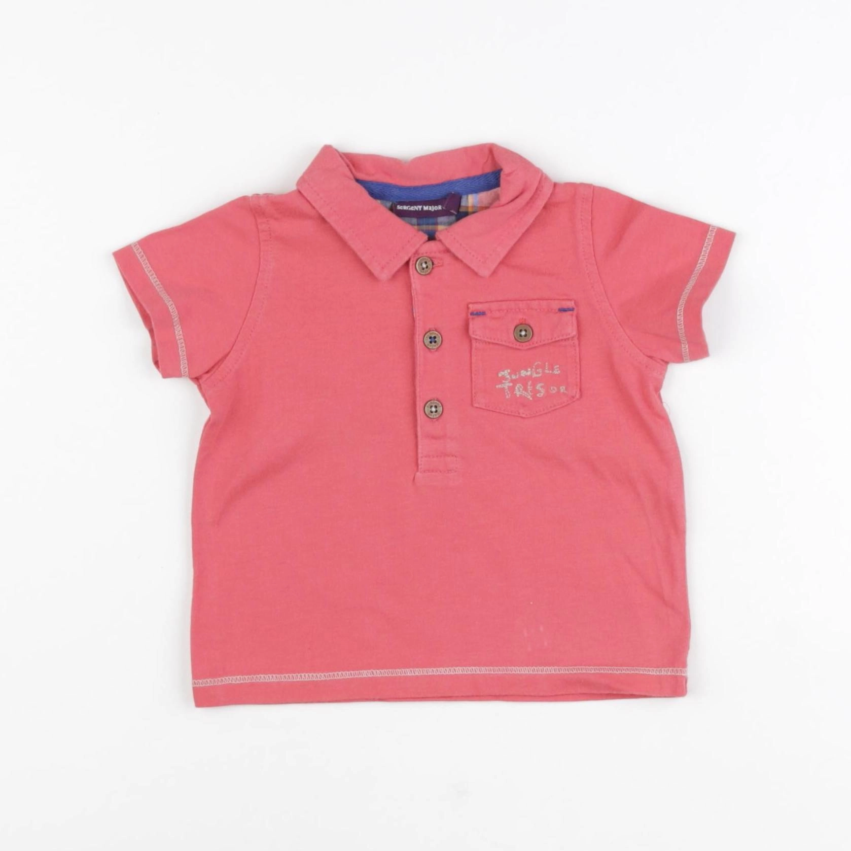 Sergent Major - tee-shirt rouge - 6 mois