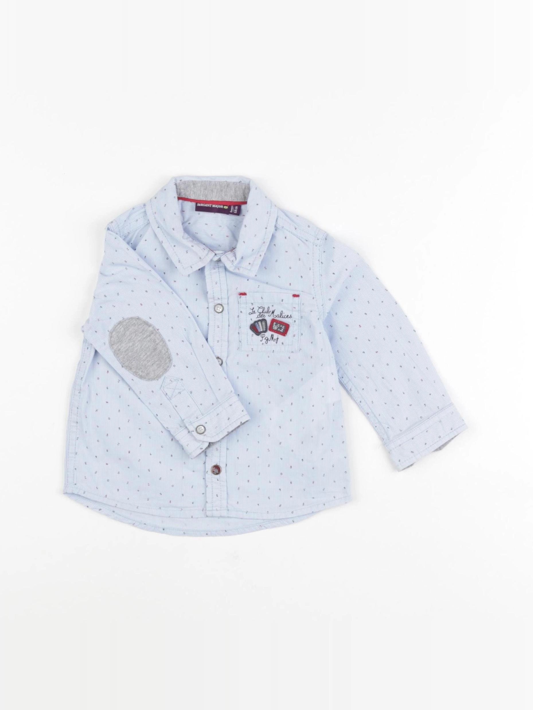 Sergent Major - chemise bleu - 6 mois