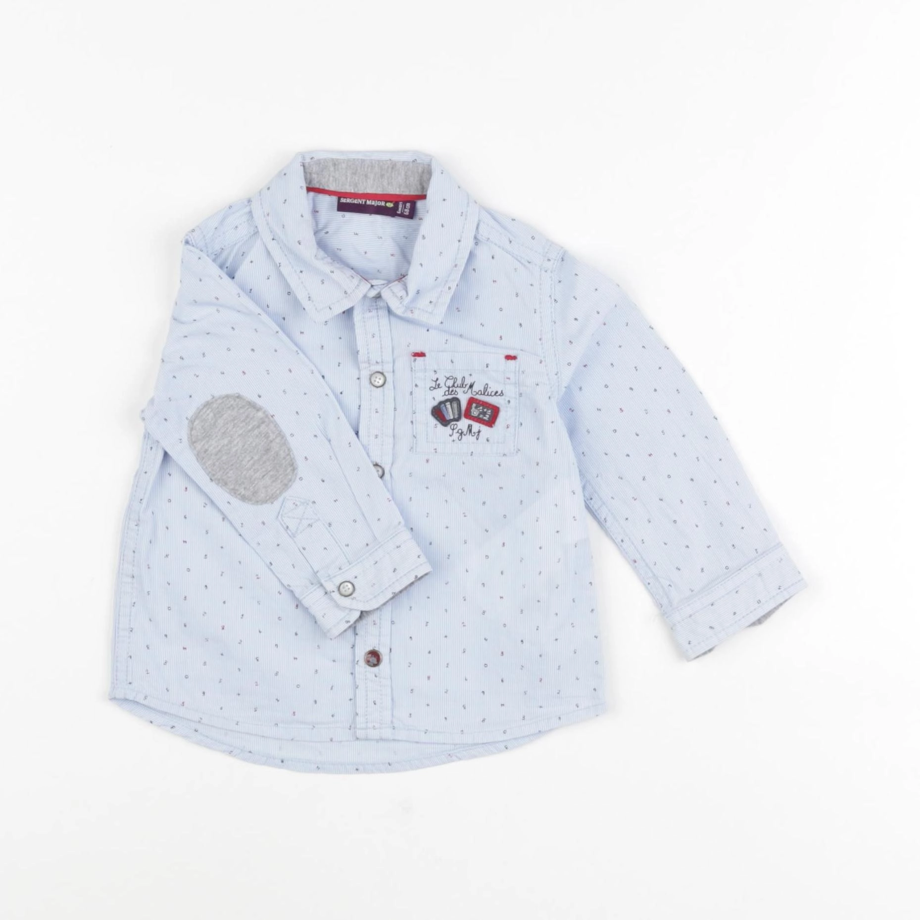 Sergent Major - chemise bleu - 6 mois