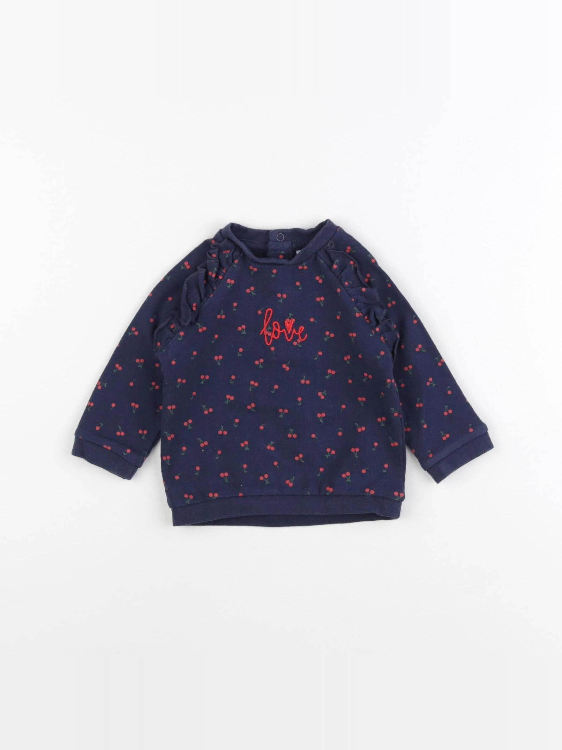 Vertbaudet - sweat bleu - 3 mois