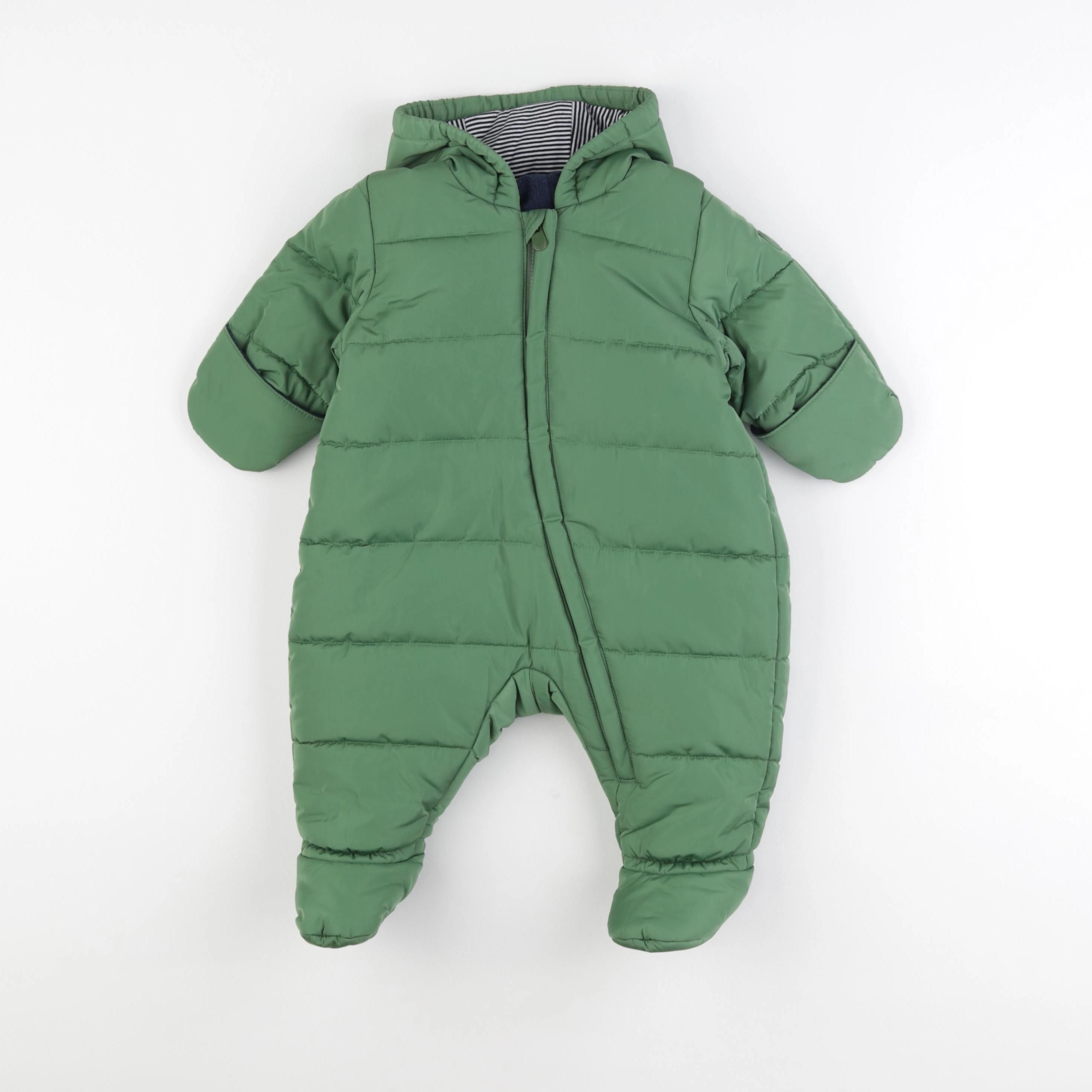 Petit Bateau - combi-pilote vert - 3 mois