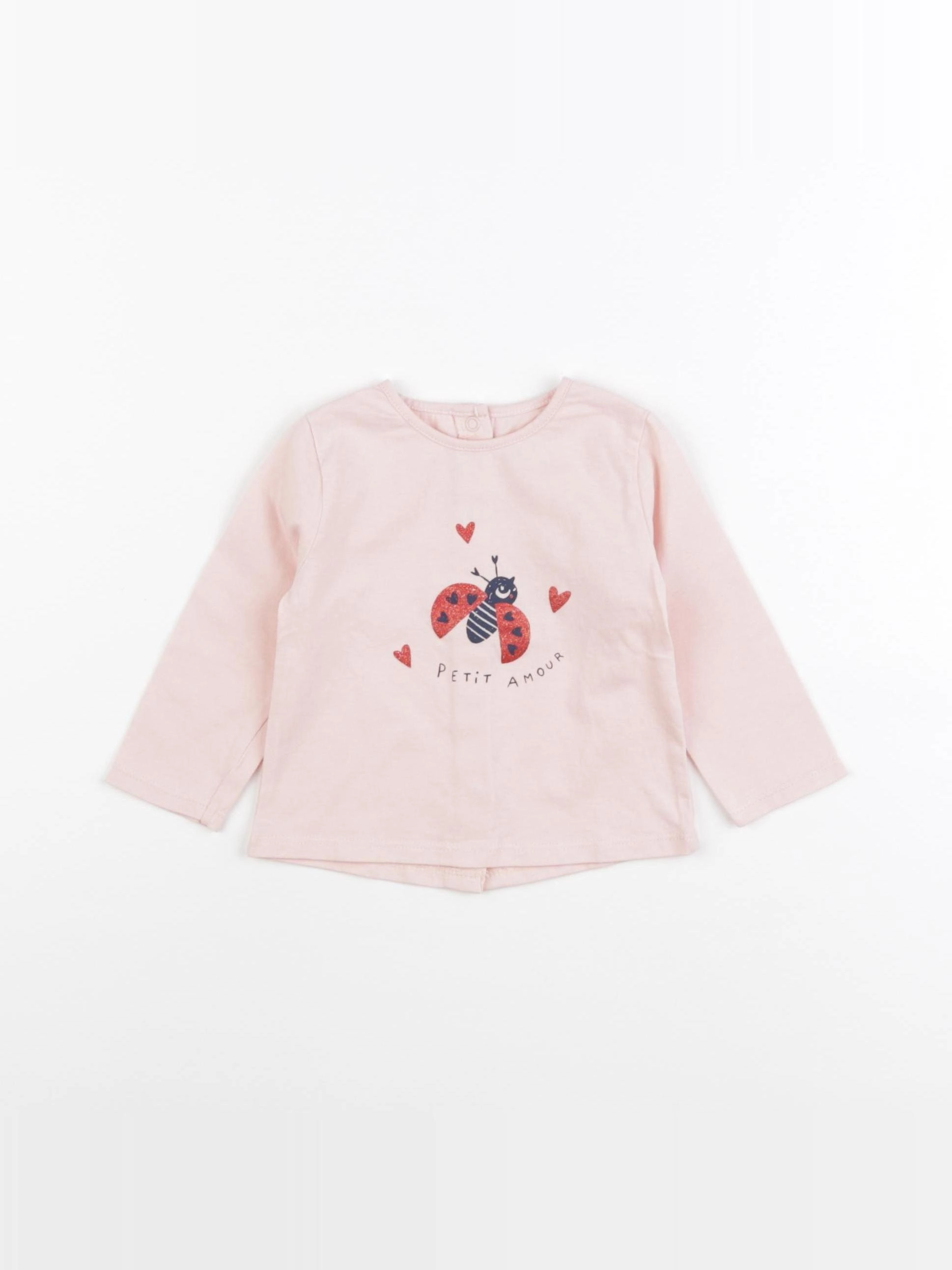 Vertbaudet - tee-shirt rose - 6 mois