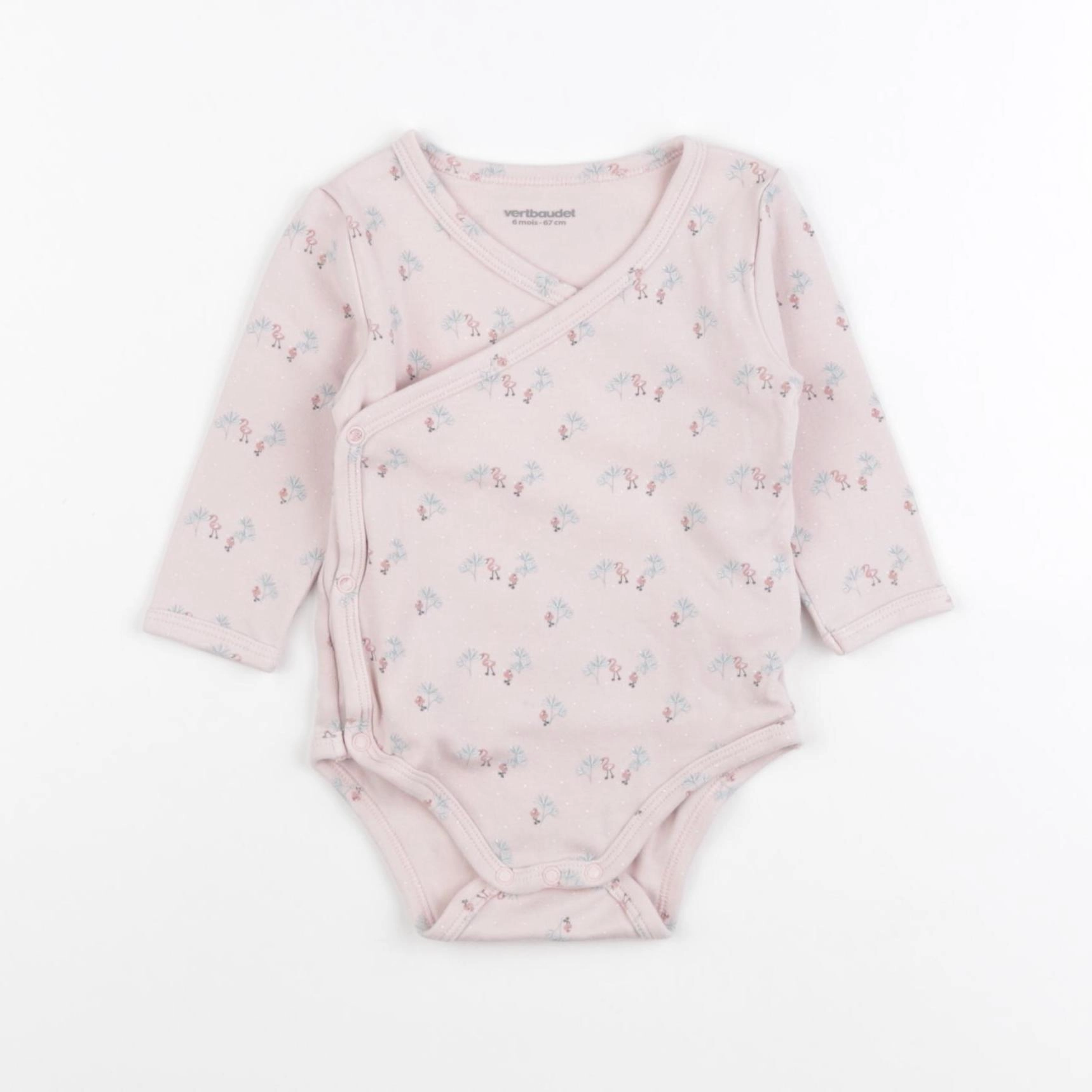 Vertbaudet - body rose - 6 mois