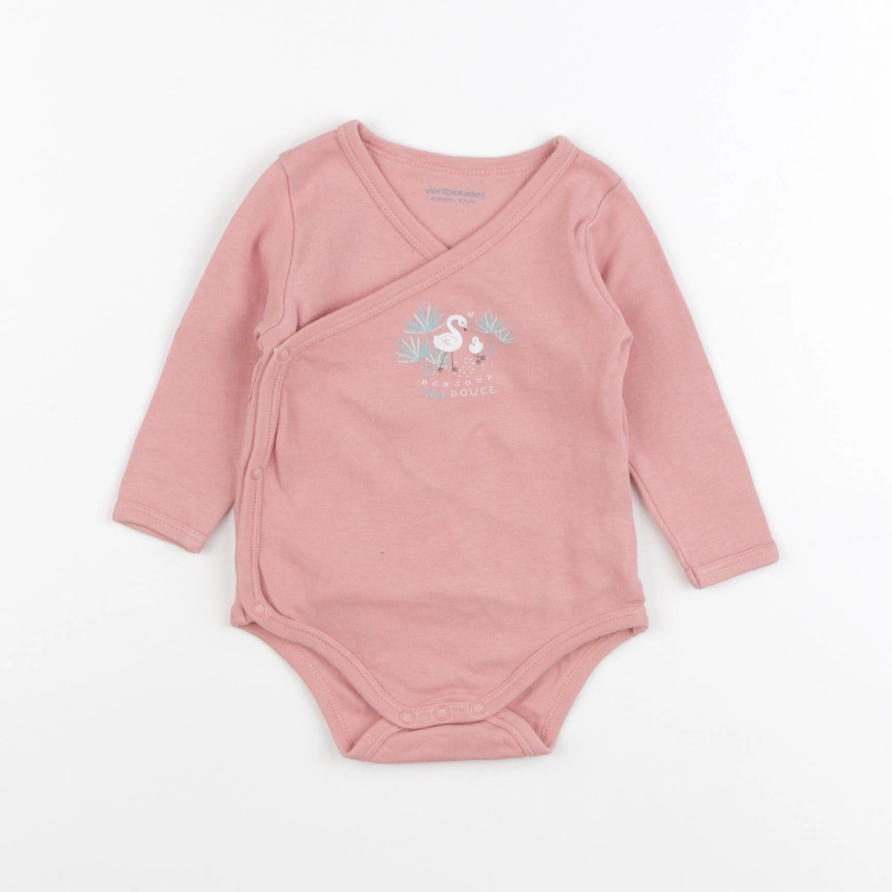 Vertbaudet - body rose - 6 mois