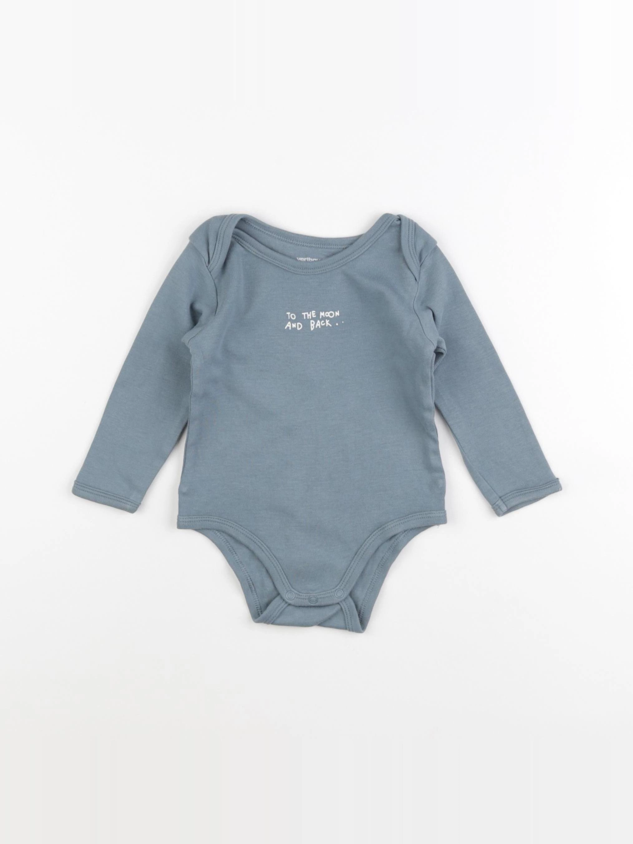 Vertbaudet - body bleu - 12 mois