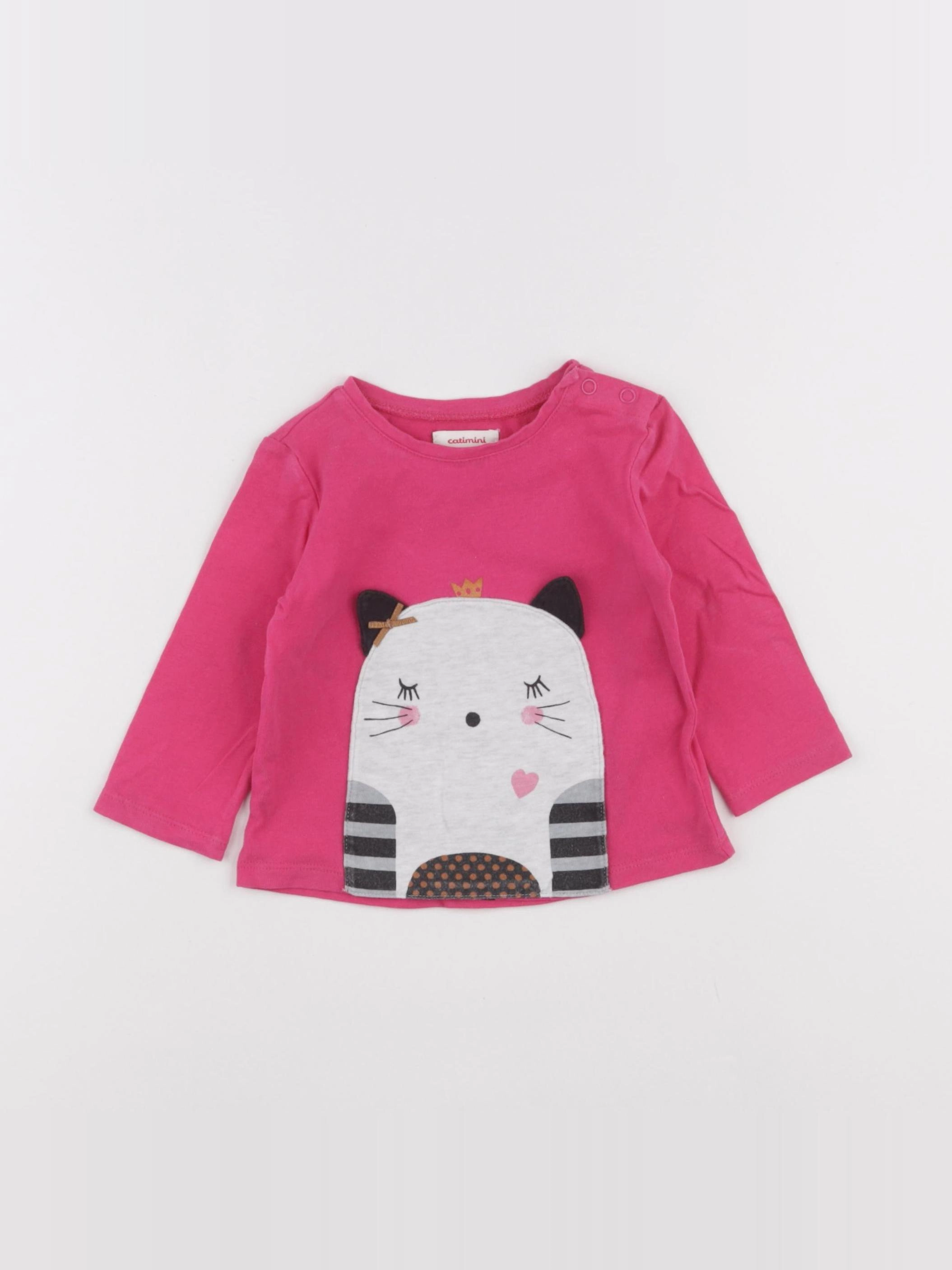 Catimini - tee-shirt rose - 12 mois