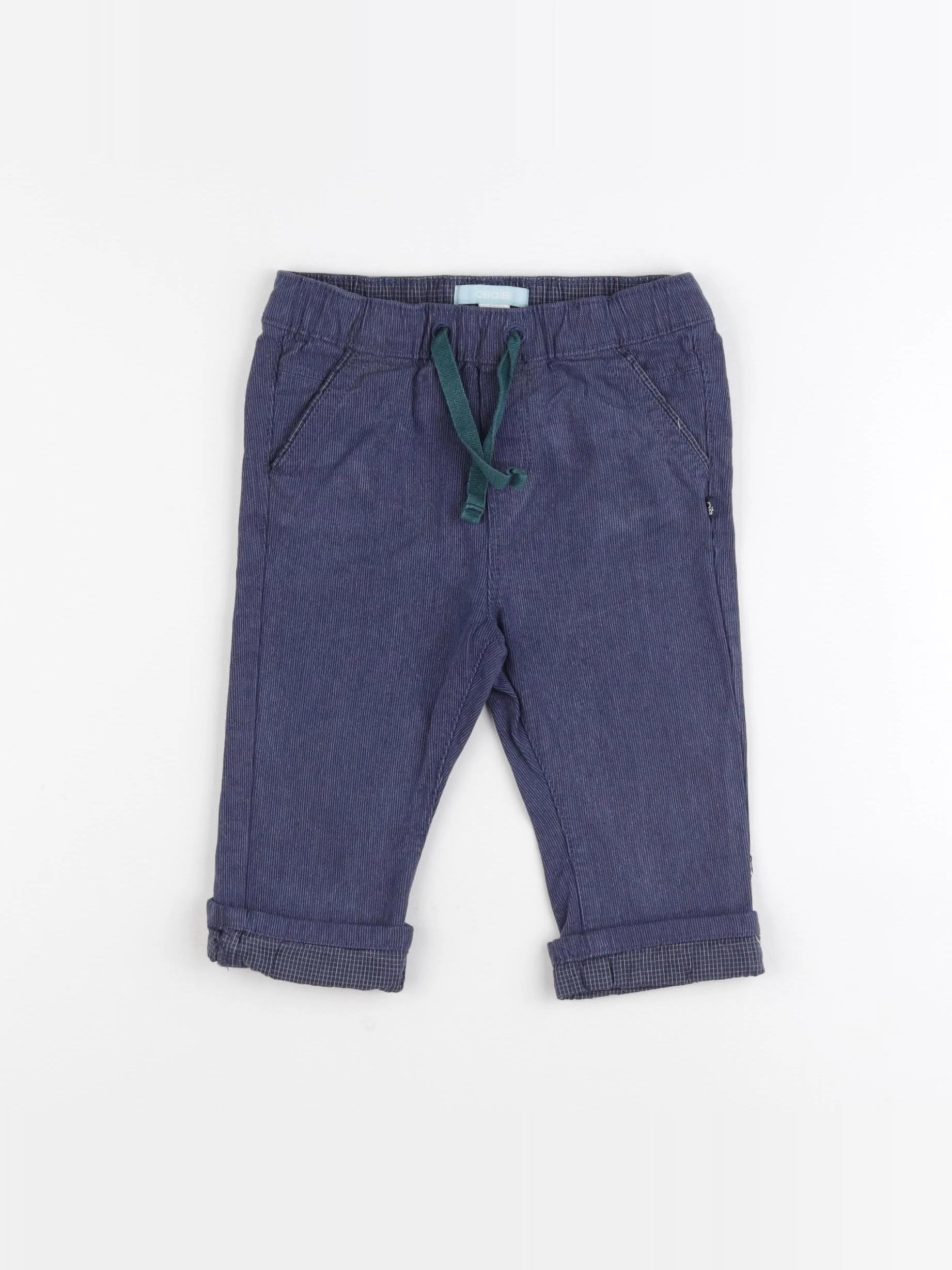 Obaïbi - pantalon bleu - 12 mois