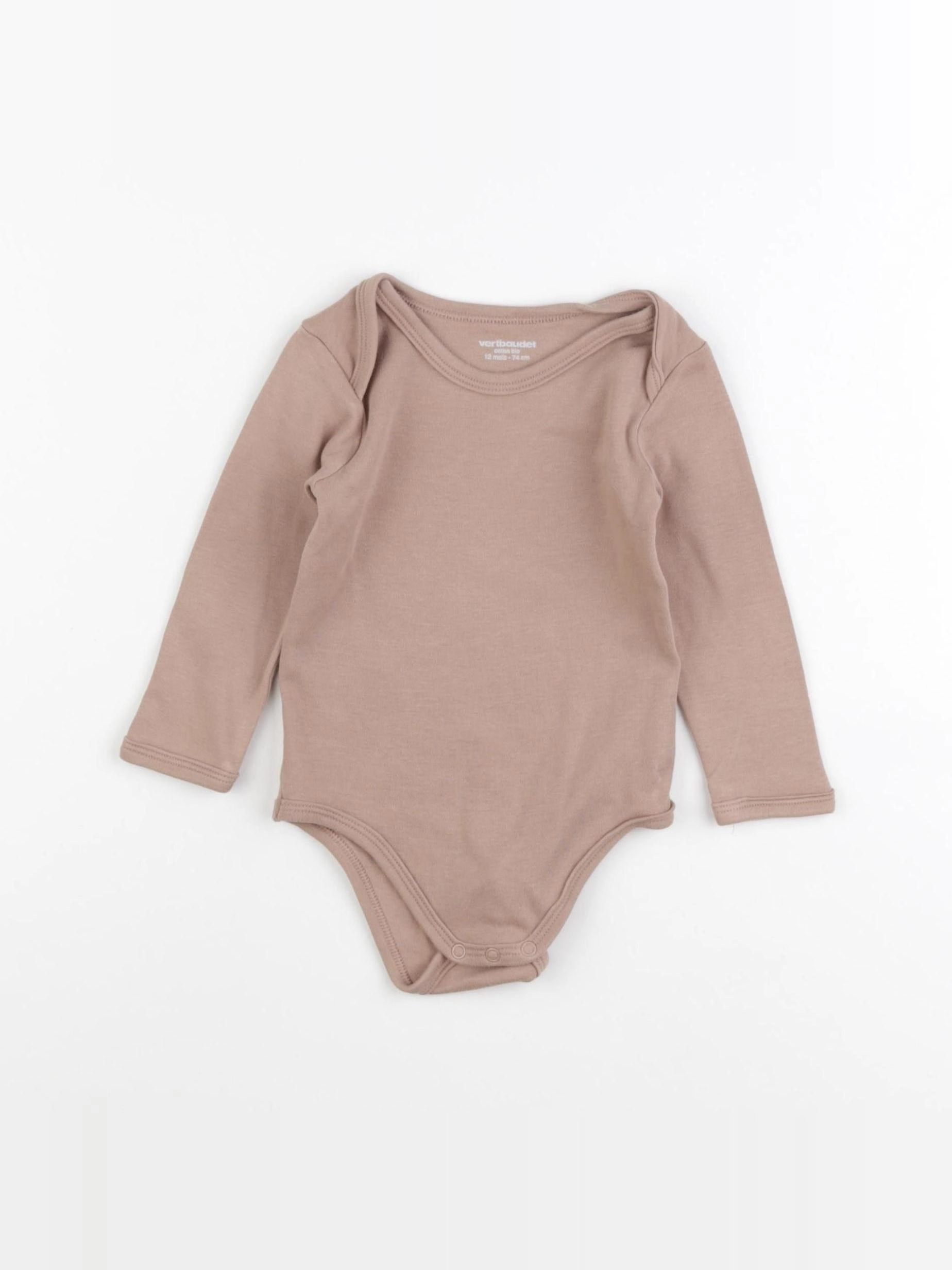 Vertbaudet - body marron - 12 mois