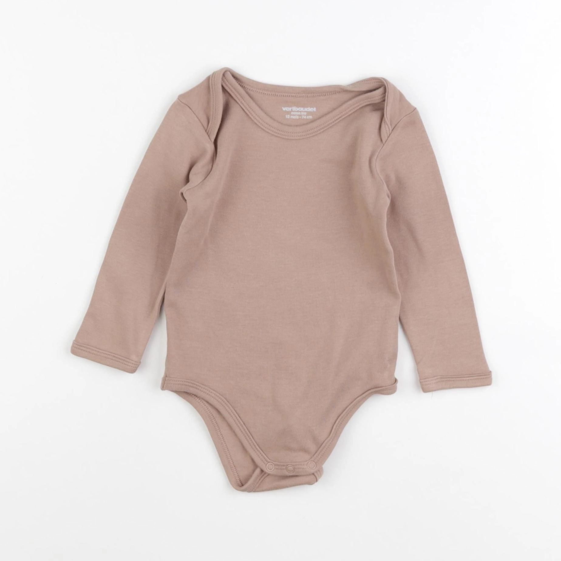 Vertbaudet - body marron - 12 mois