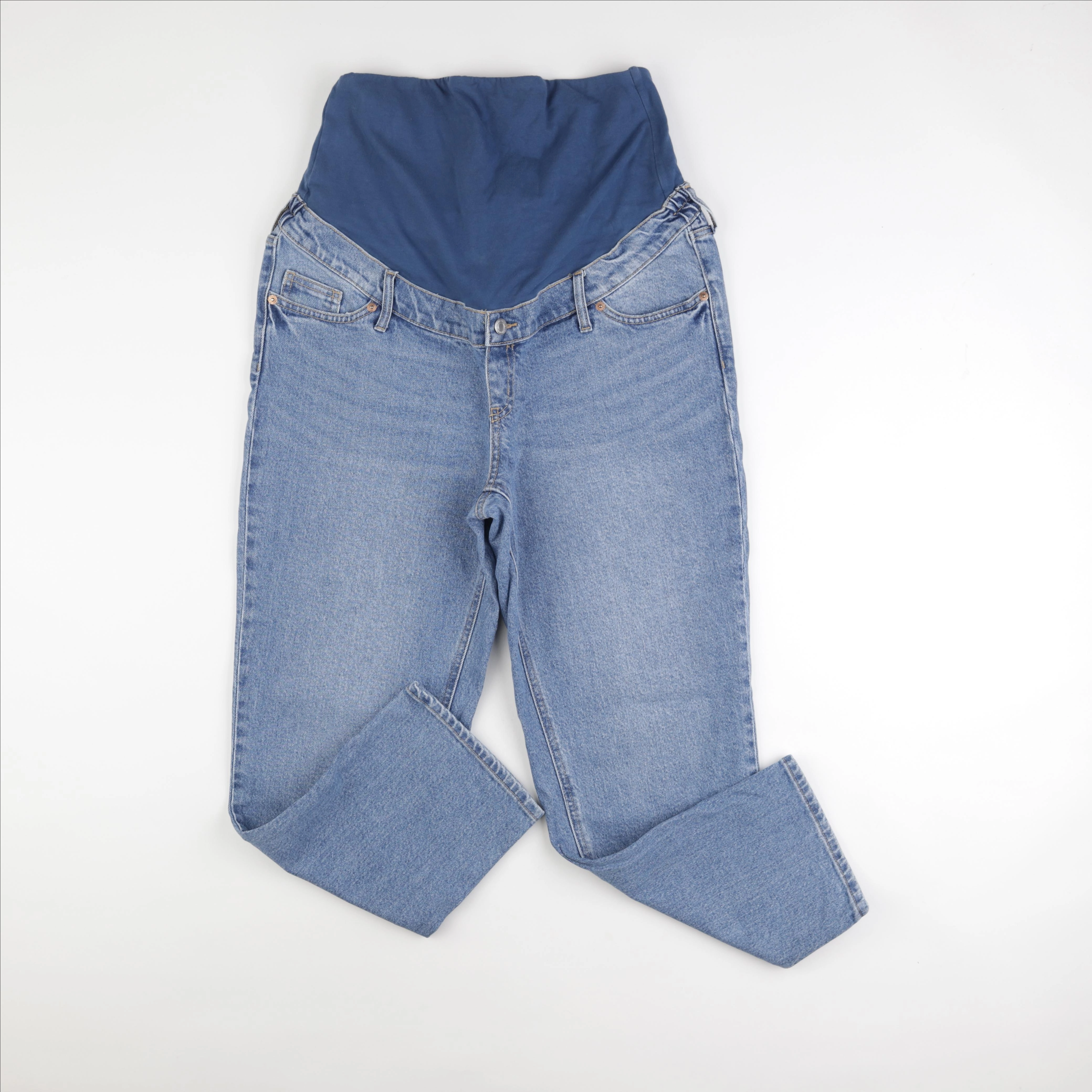 H&M - jean grossesse bleu - l