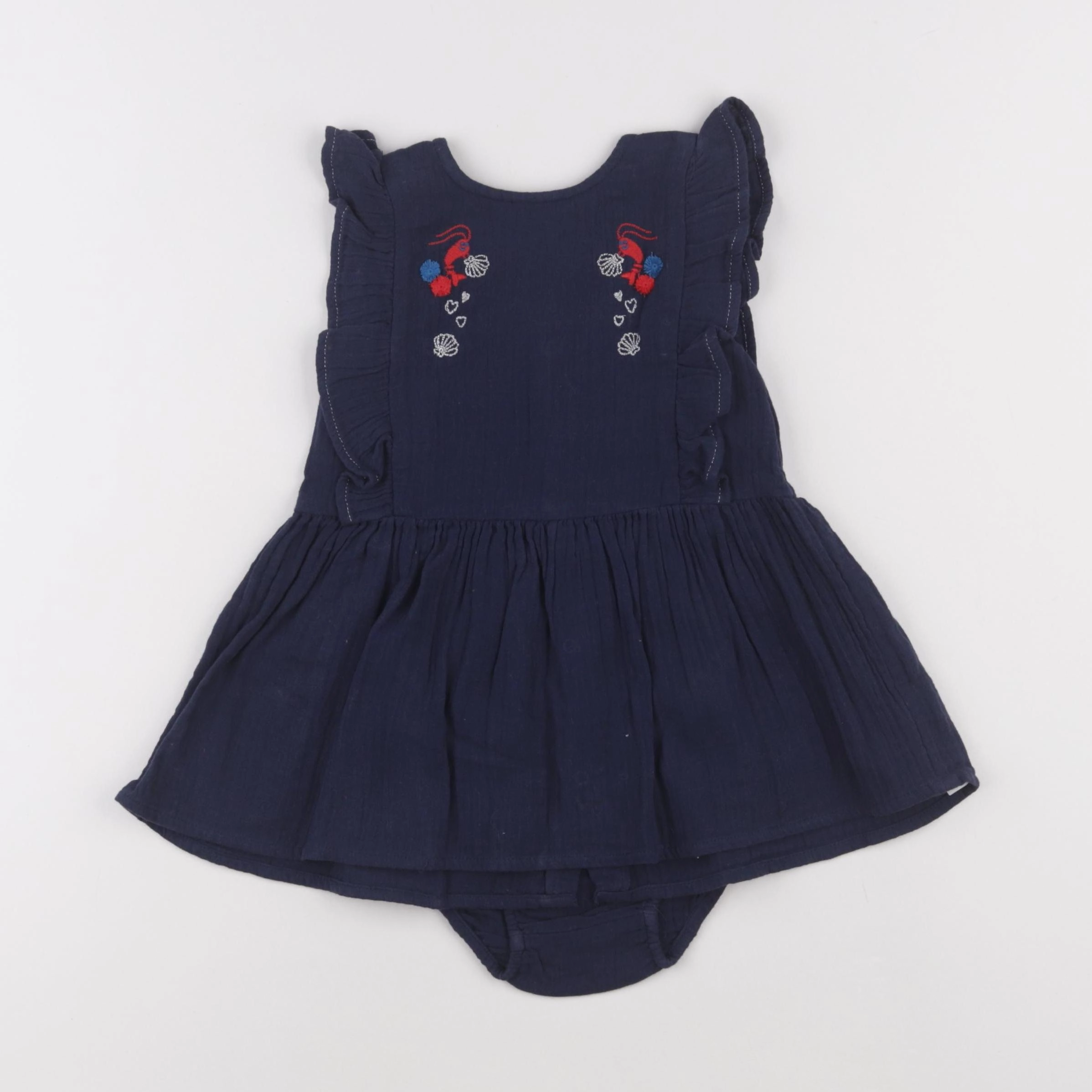 Catimini - robe bleu - 12 mois