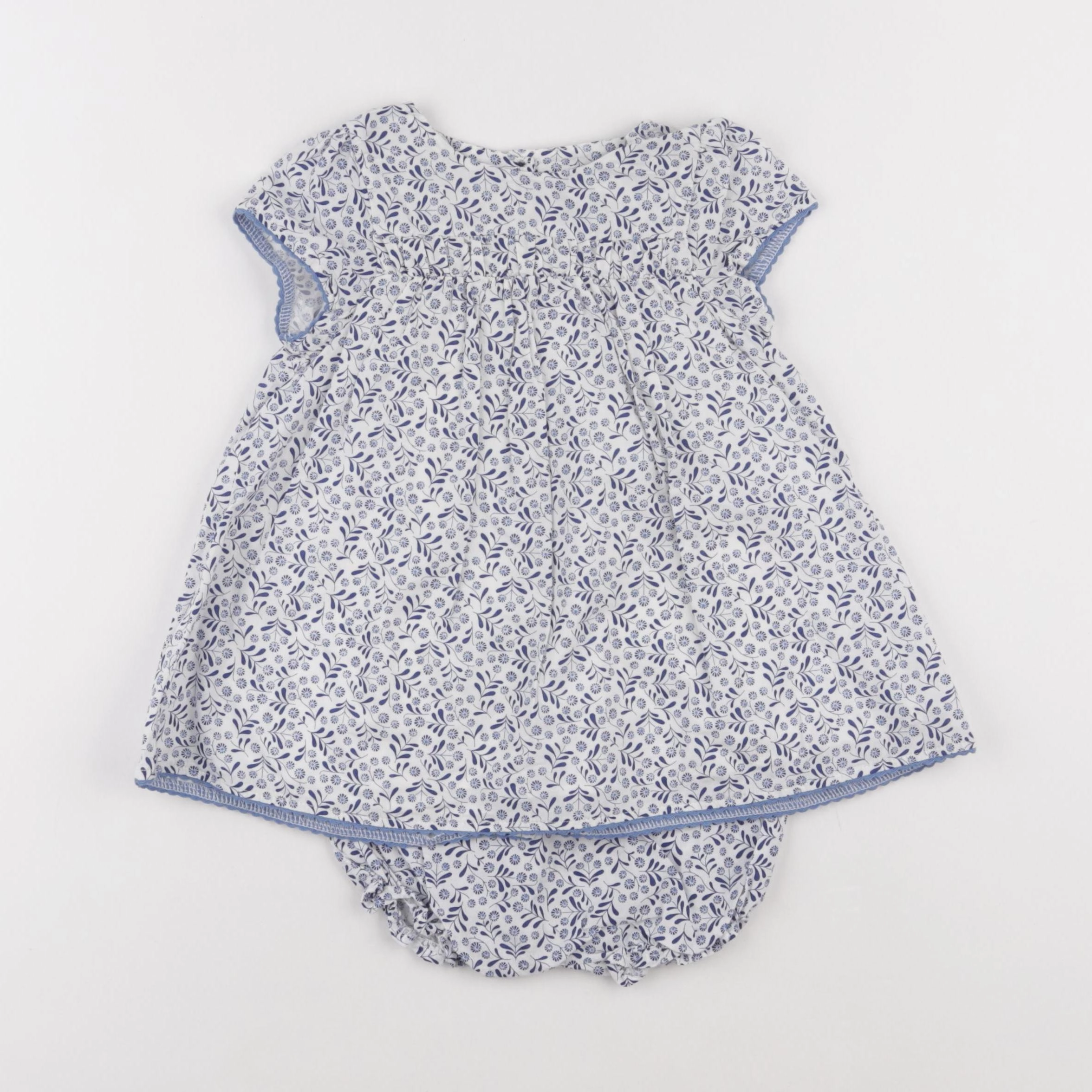 Absorba - robe blanc, bleu - 18 mois