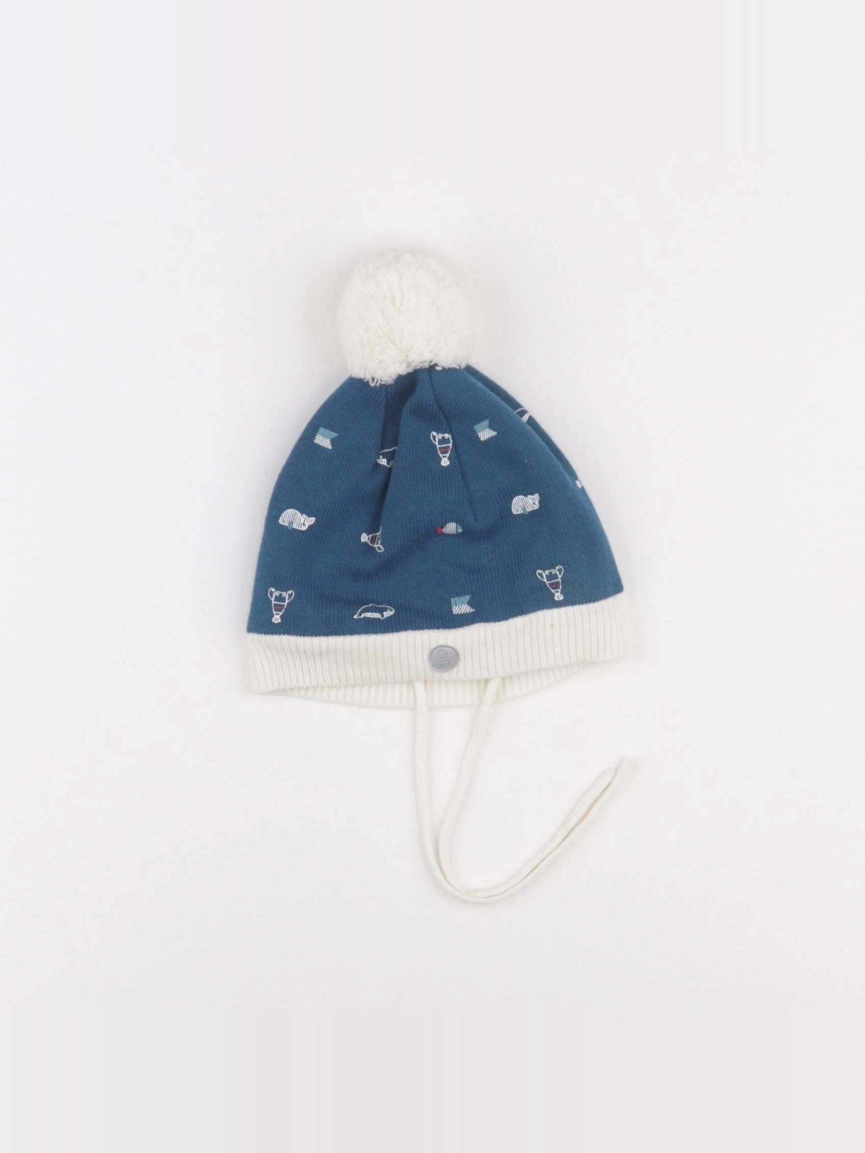 Obaïbi - bonnet bleu - 0/6 mois
