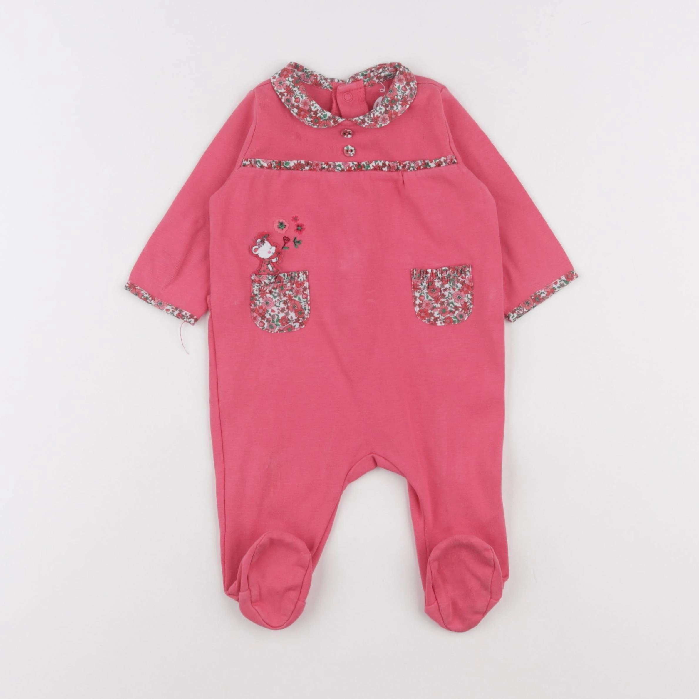 Sergent Major - pyjama coton rose - 3 mois