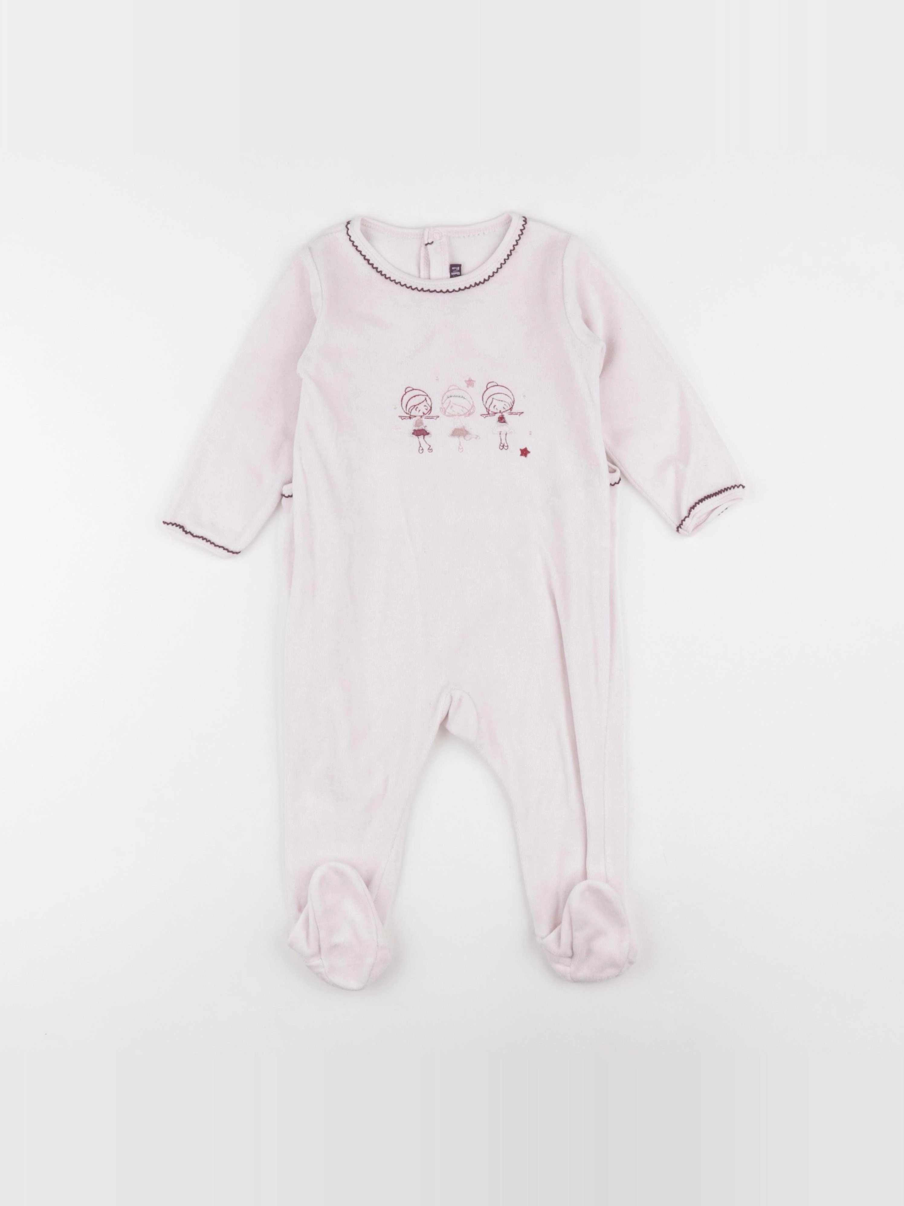 Sergent Major - pyjama velours rose - 18 mois
