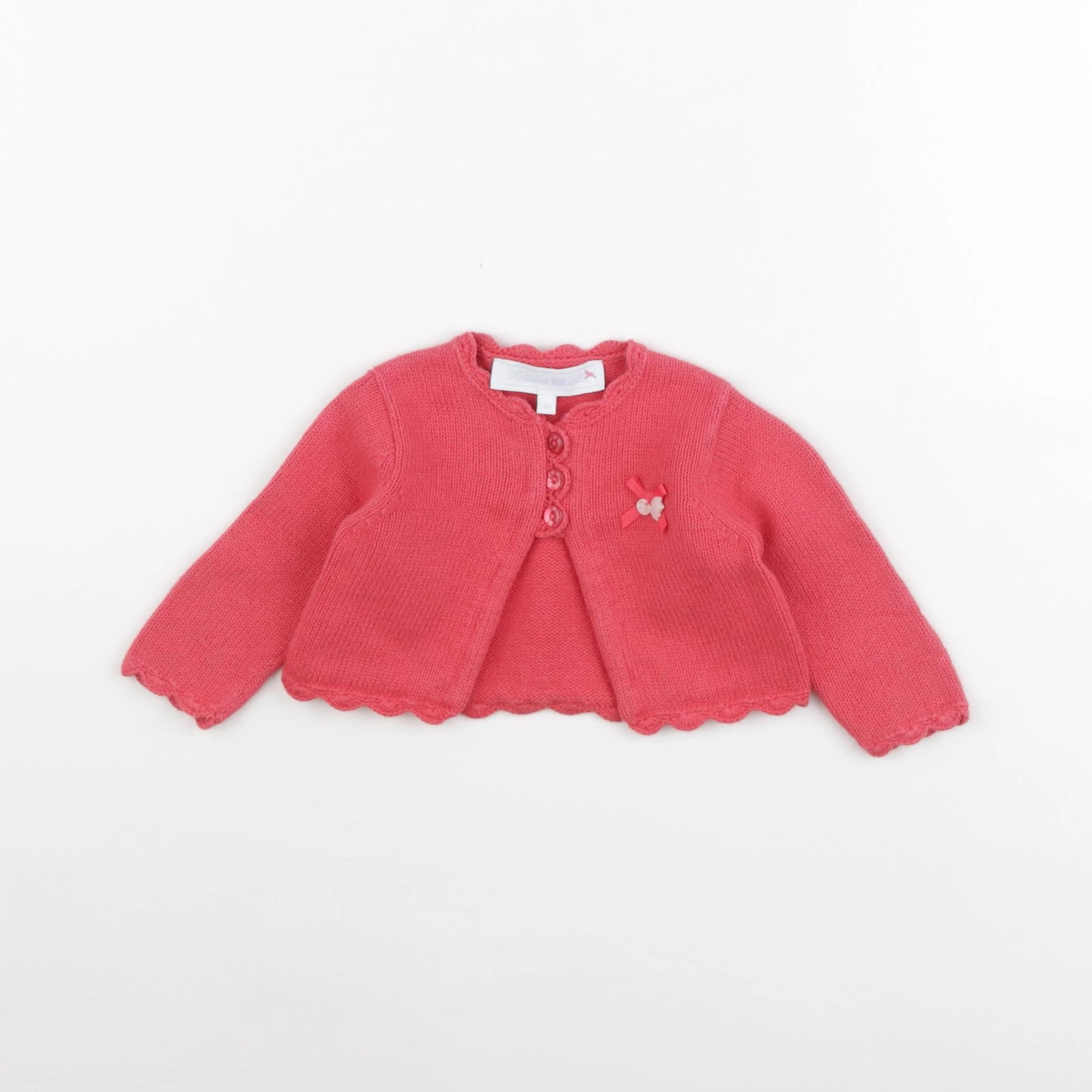 Tartine & Chocolat - gilet rouge - 3 mois