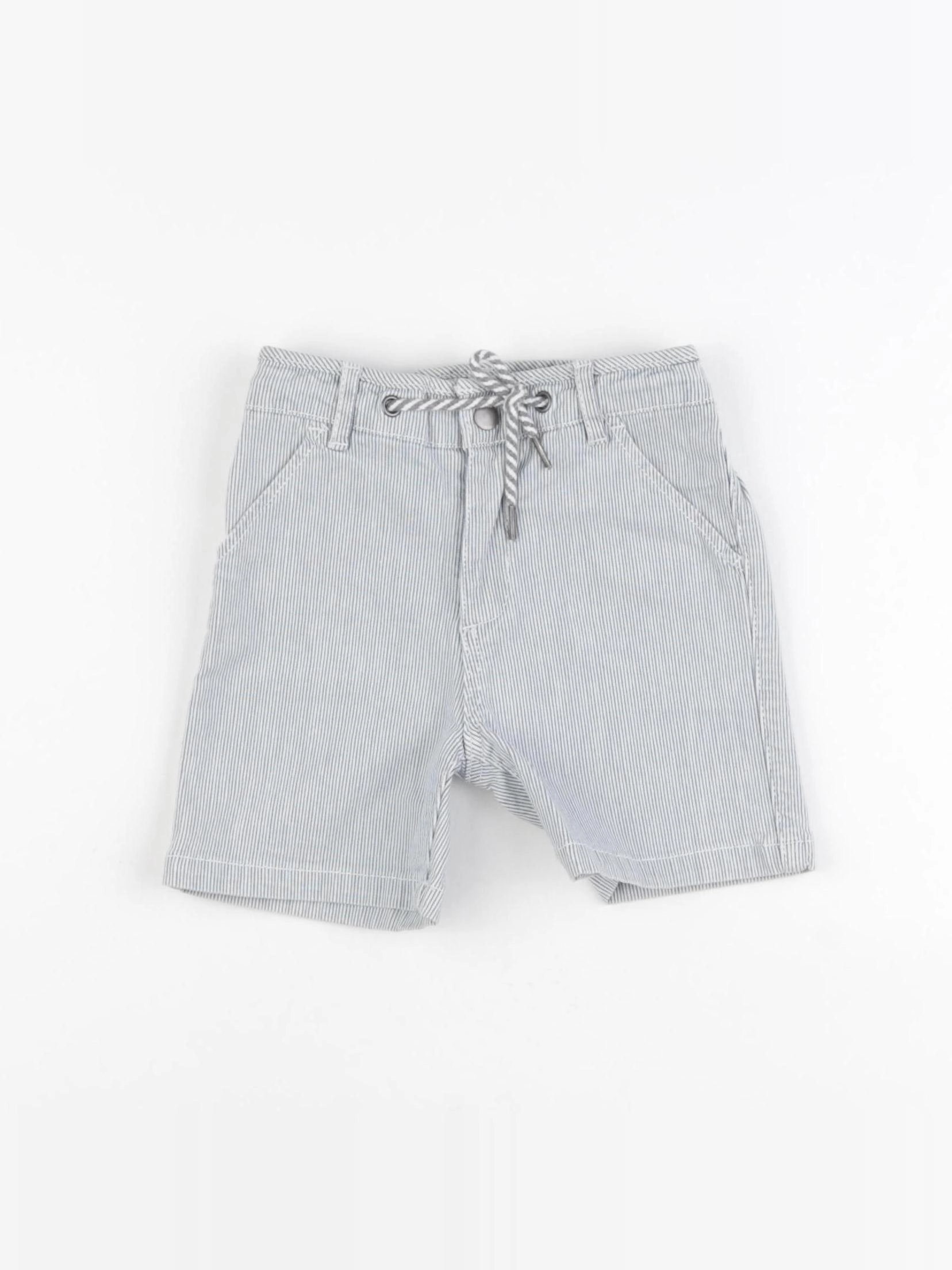 Cyrillus - short blanc, bleu - 24 mois