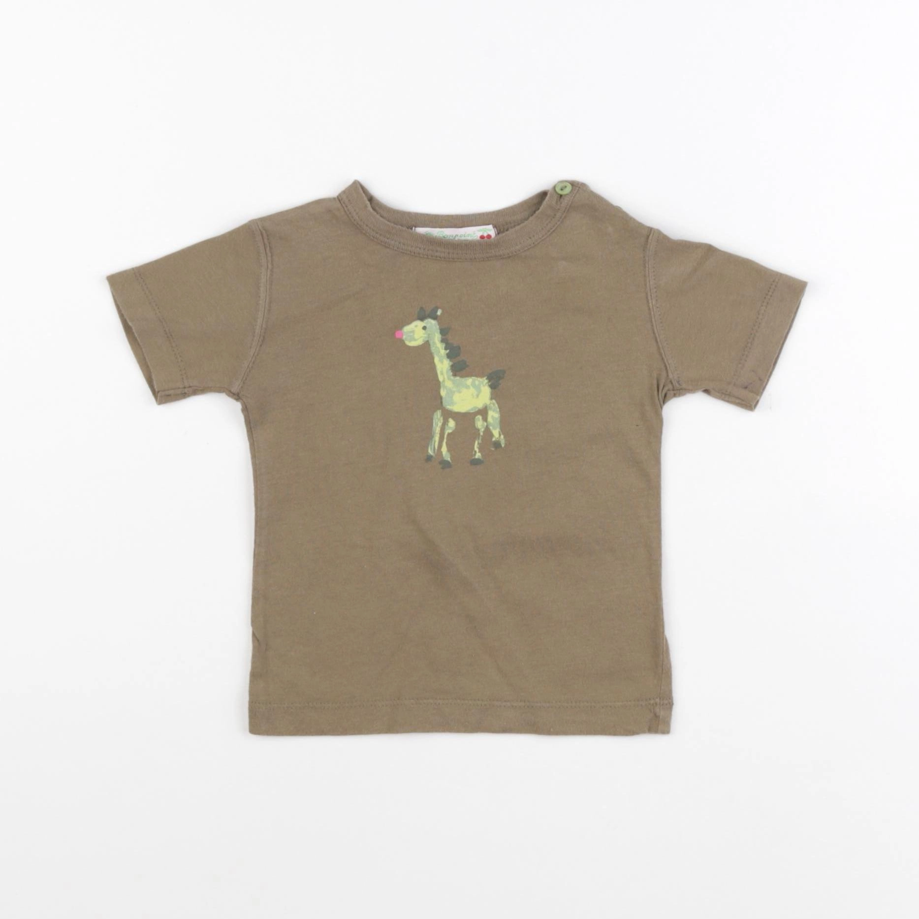 Bonpoint - tee-shirt marron - 6 mois