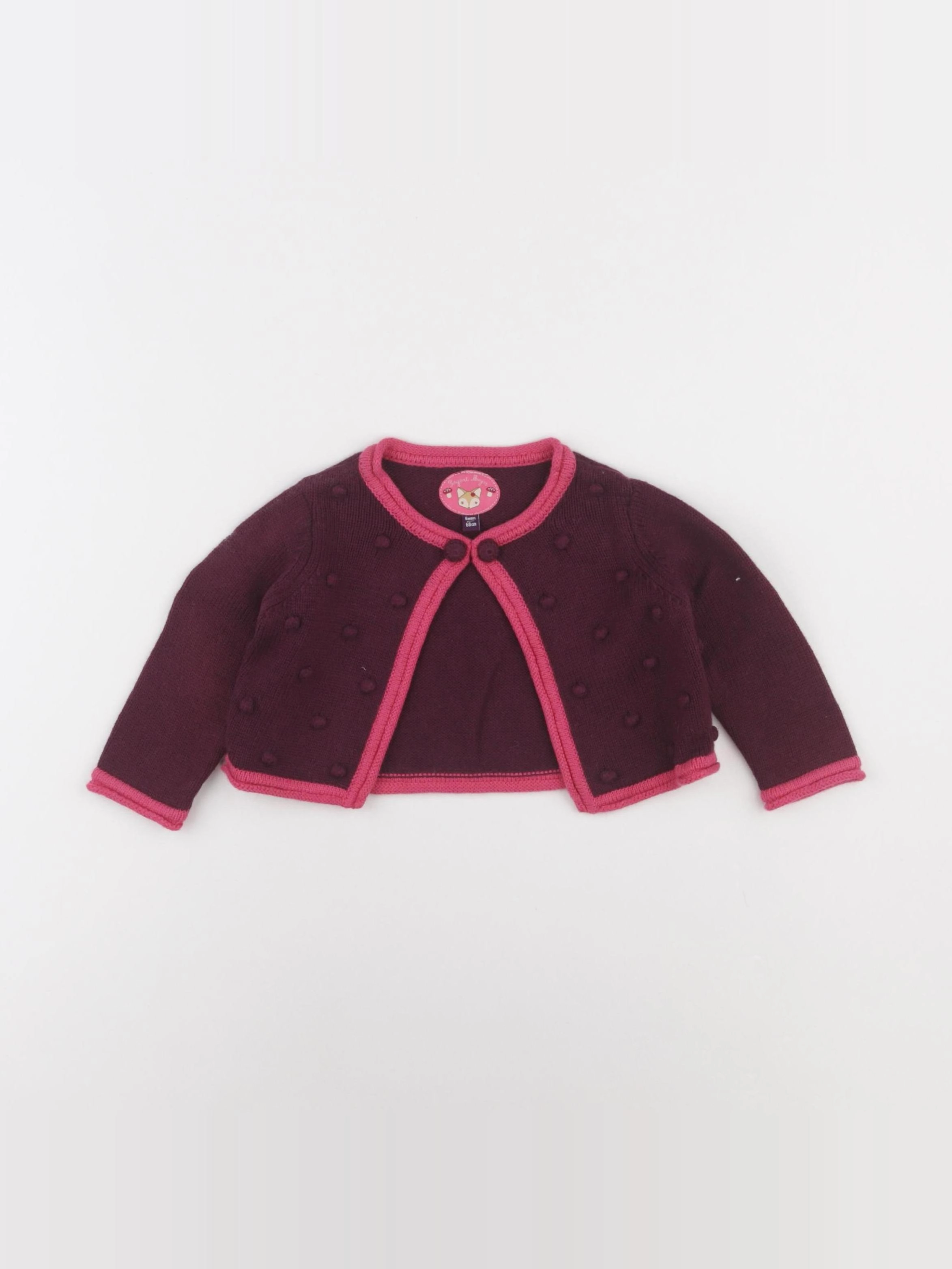 Sergent Major - gilet rose - 6 mois