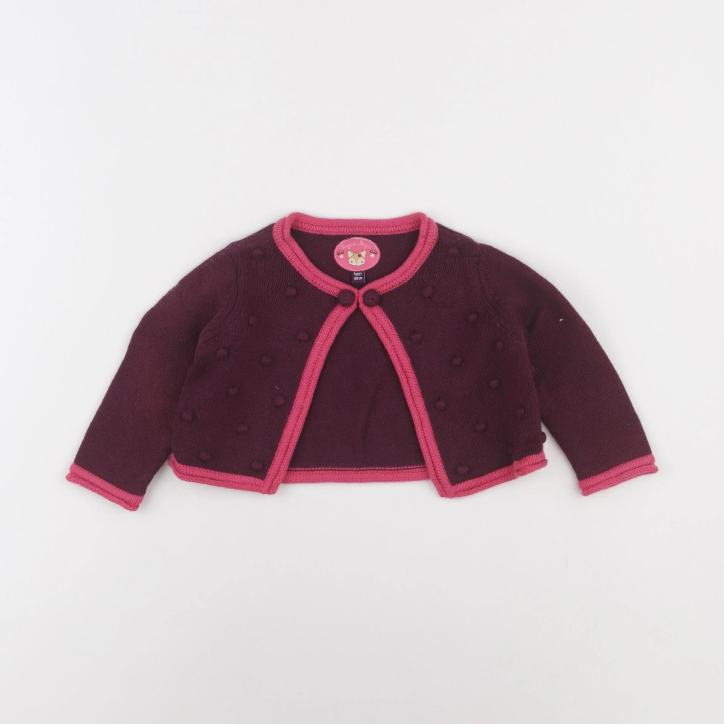 Sergent Major - gilet rose - 6 mois