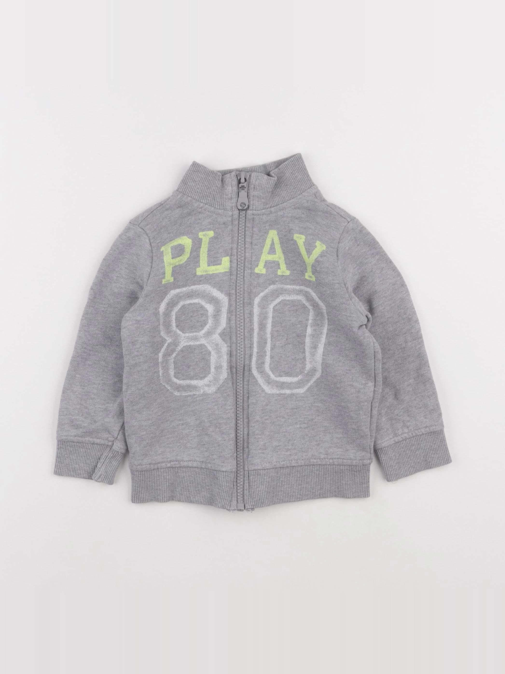Benetton - sweat gris - 12 mois