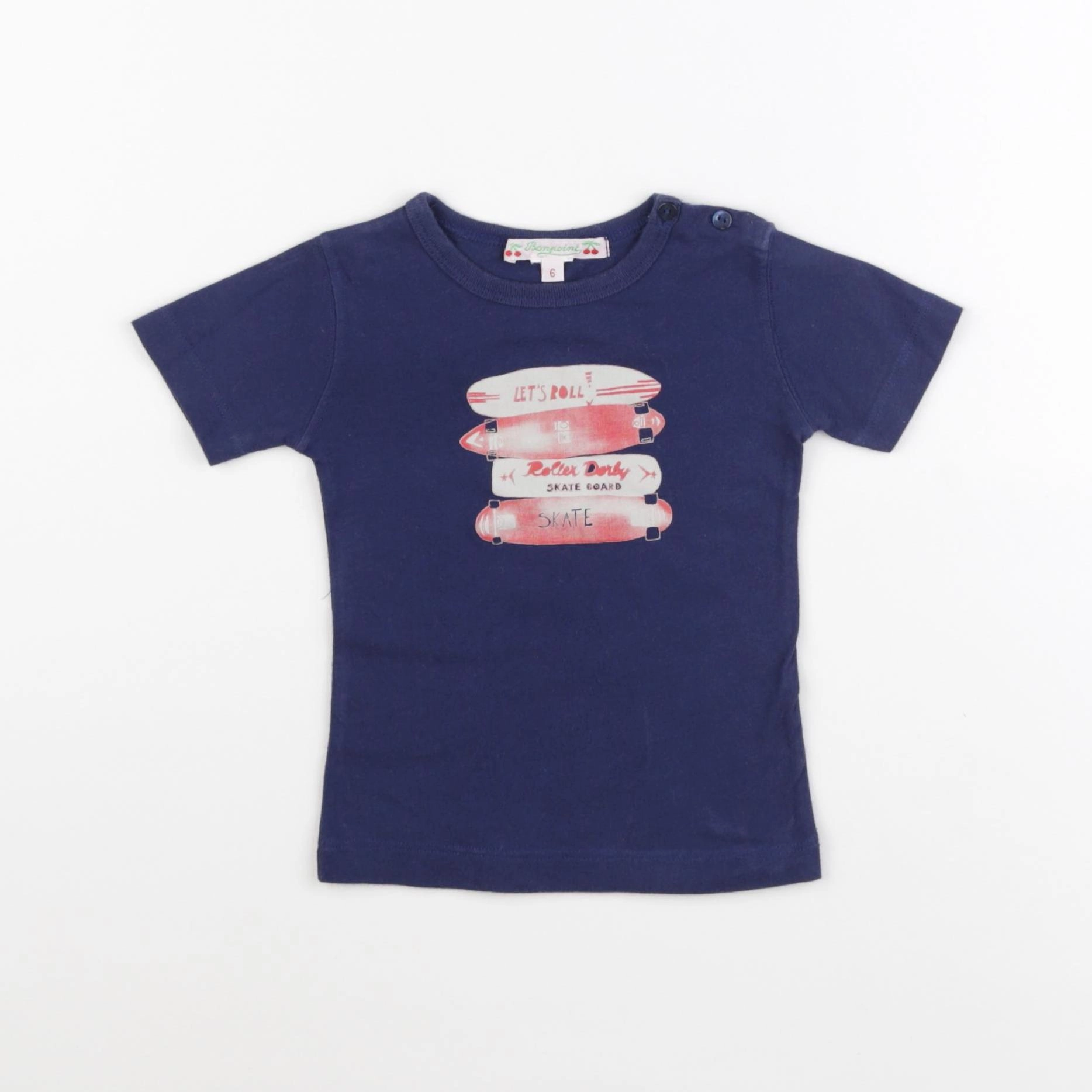 Bonpoint - tee-shirt bleu - 6 mois