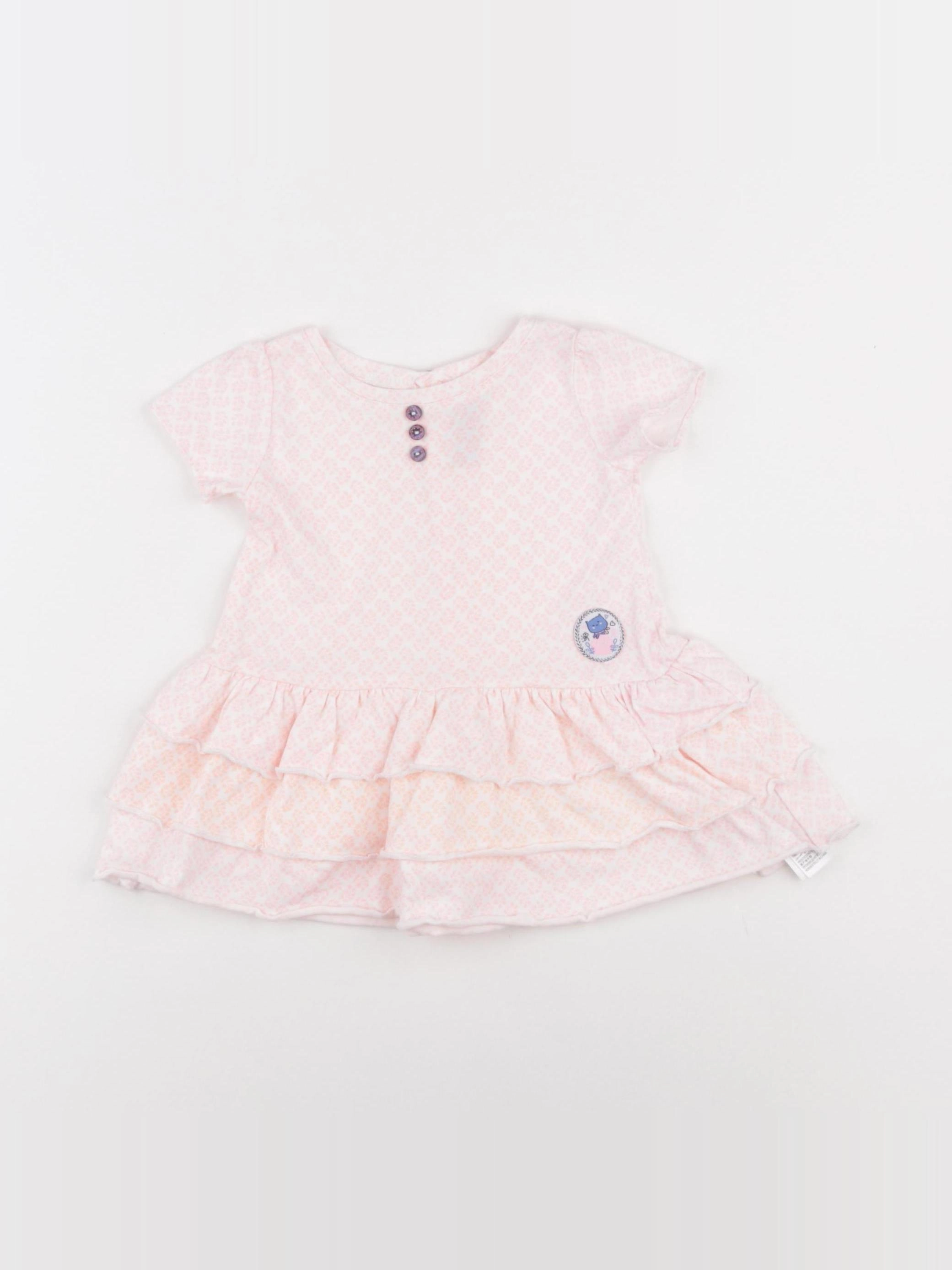 Sergent Major - robe rose fluo - 3 mois