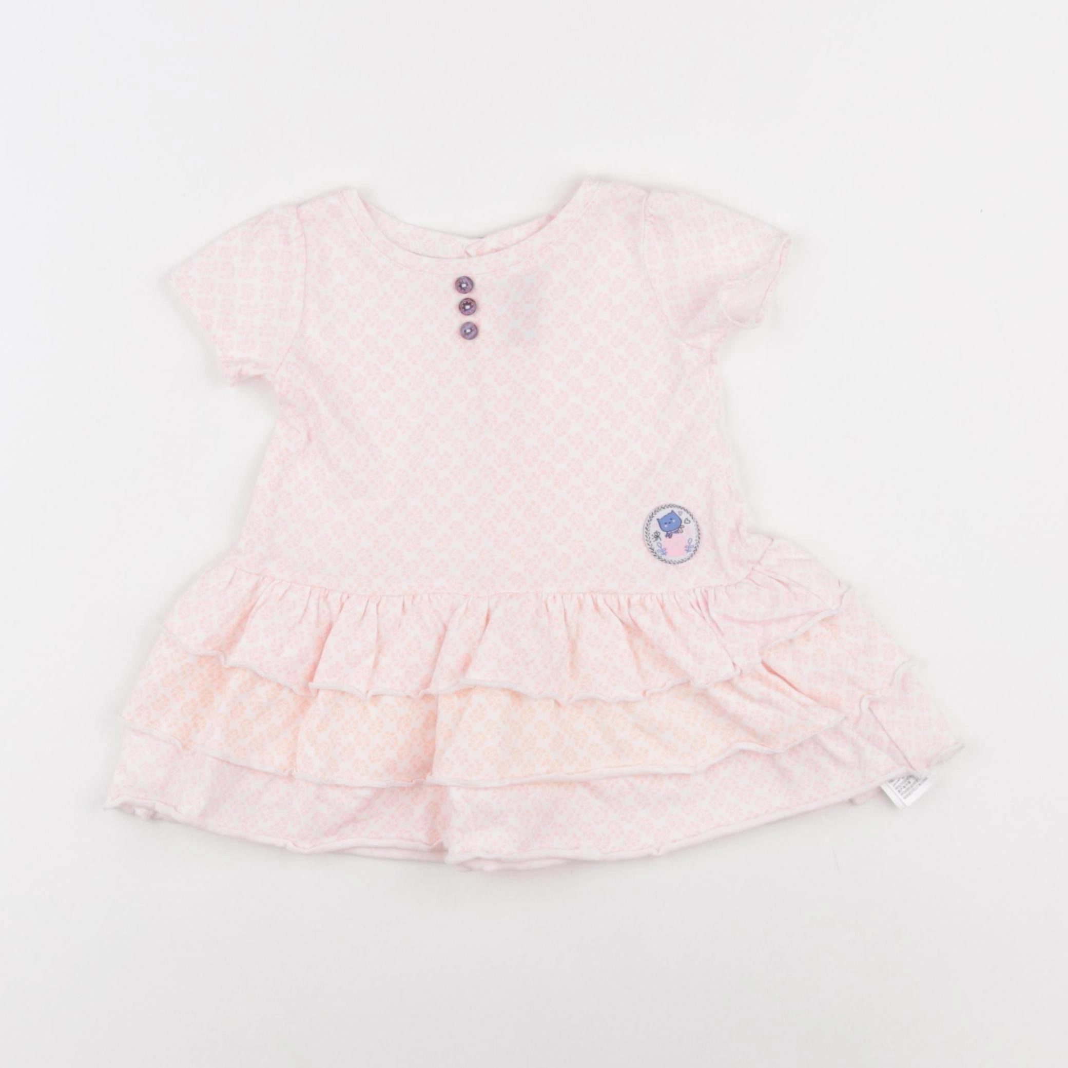 Sergent Major - robe rose fluo - 3 mois